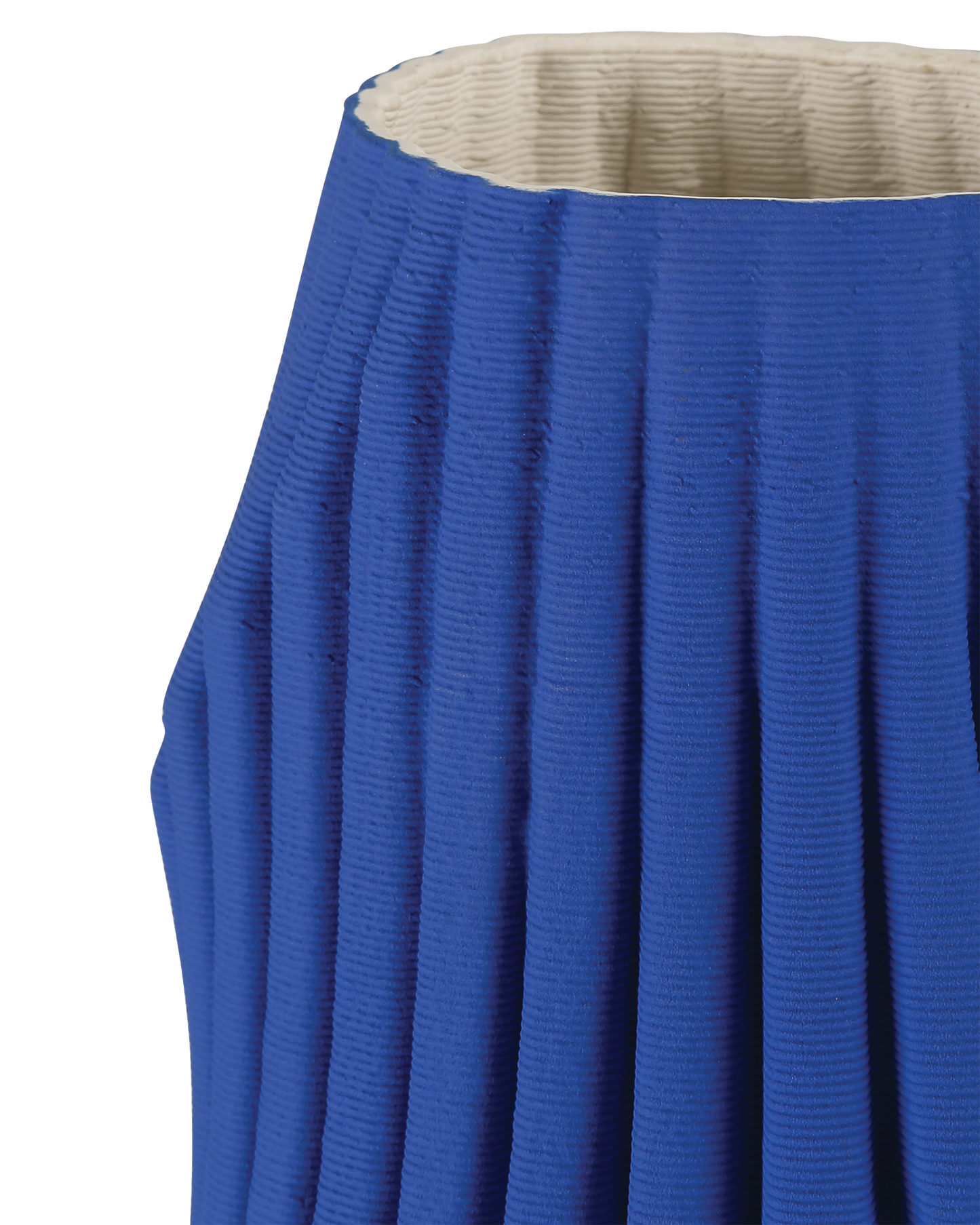 Blue Pleat Medium Vase.