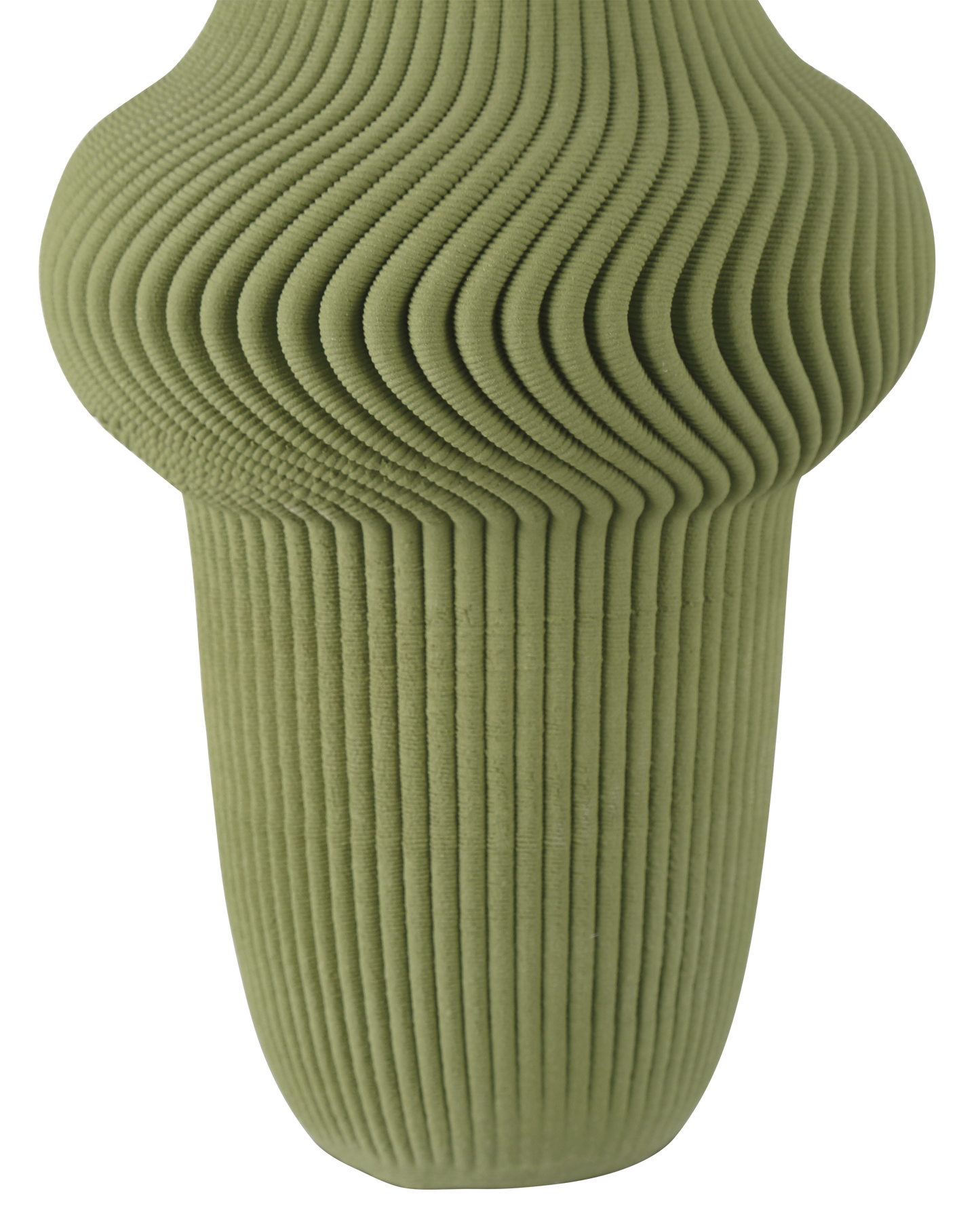 Green Plisse Large Vase.