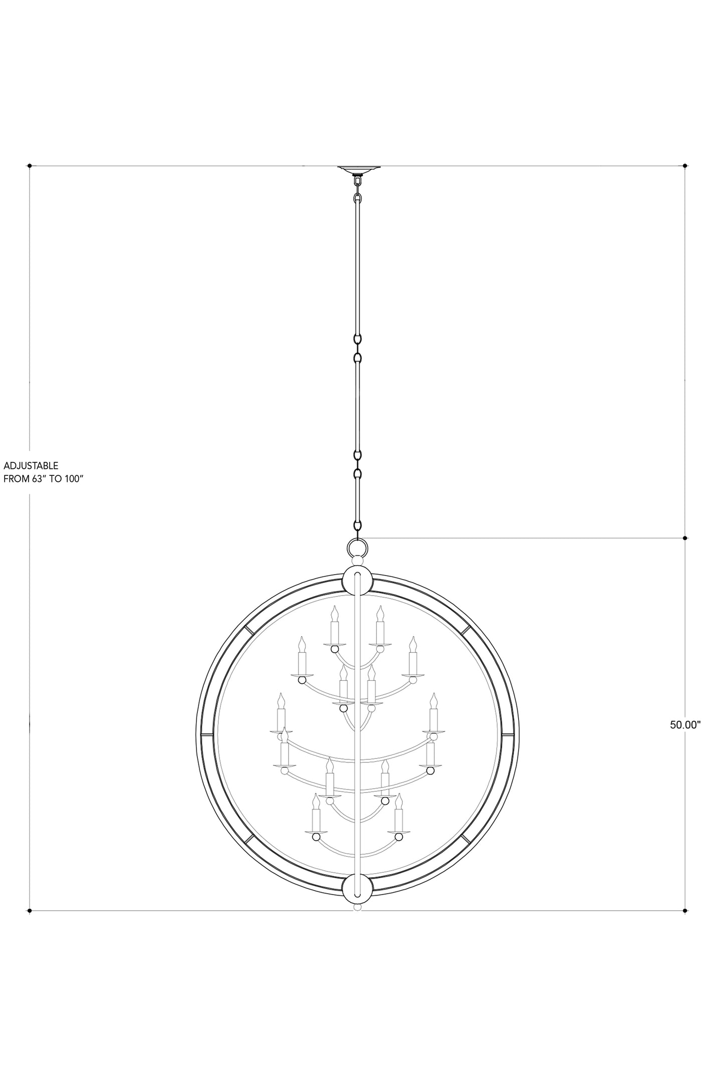 Aphrodite Gold Orb Chandelier.