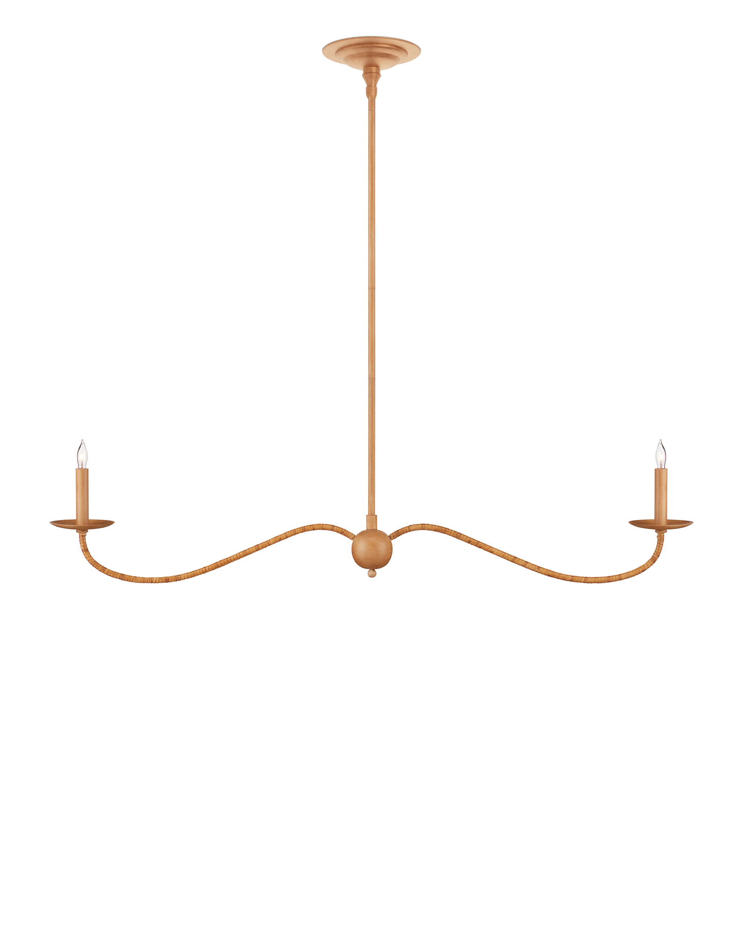 Saxon Linear Tan  Chandelier.