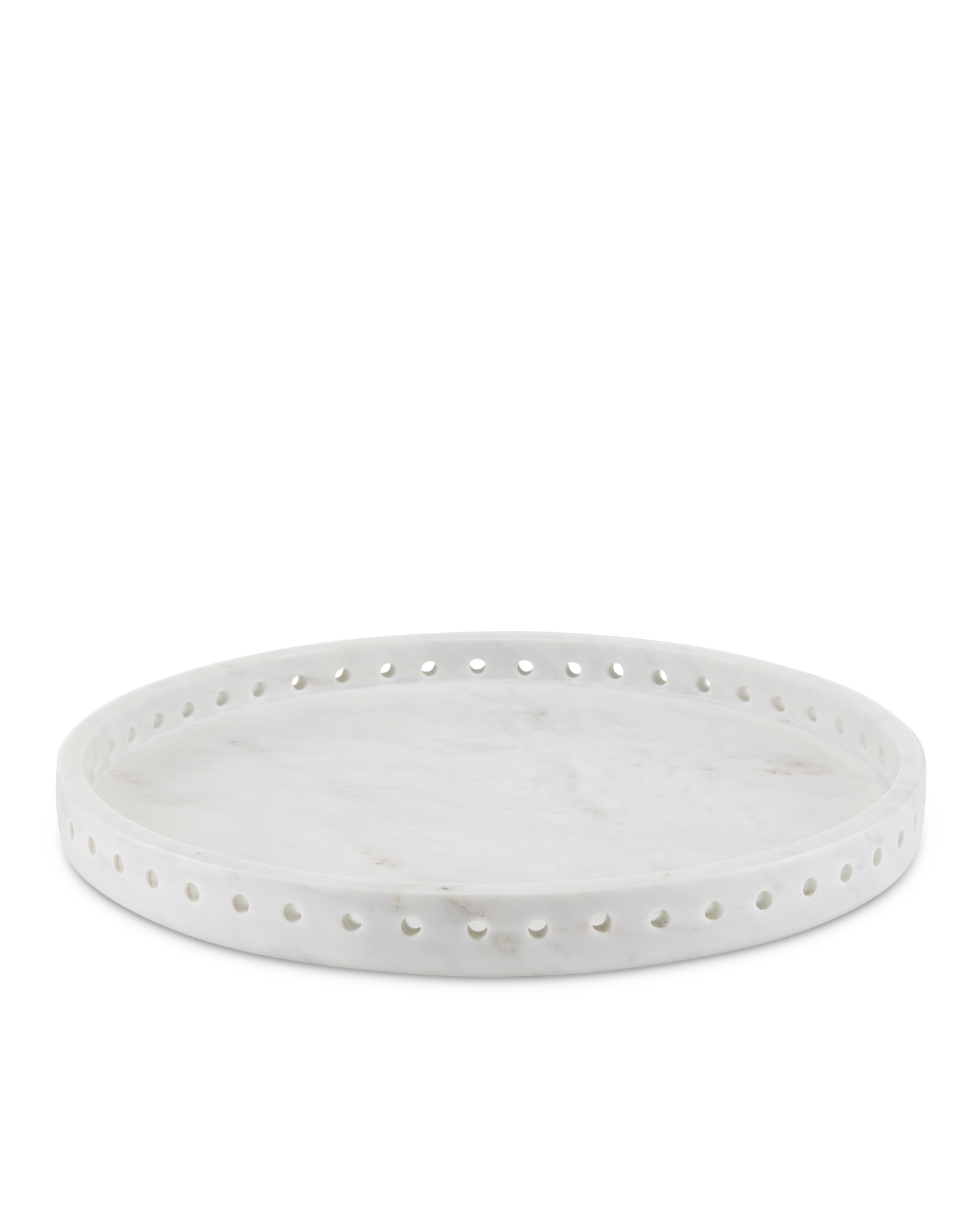 Freya Large White Marble Tray.