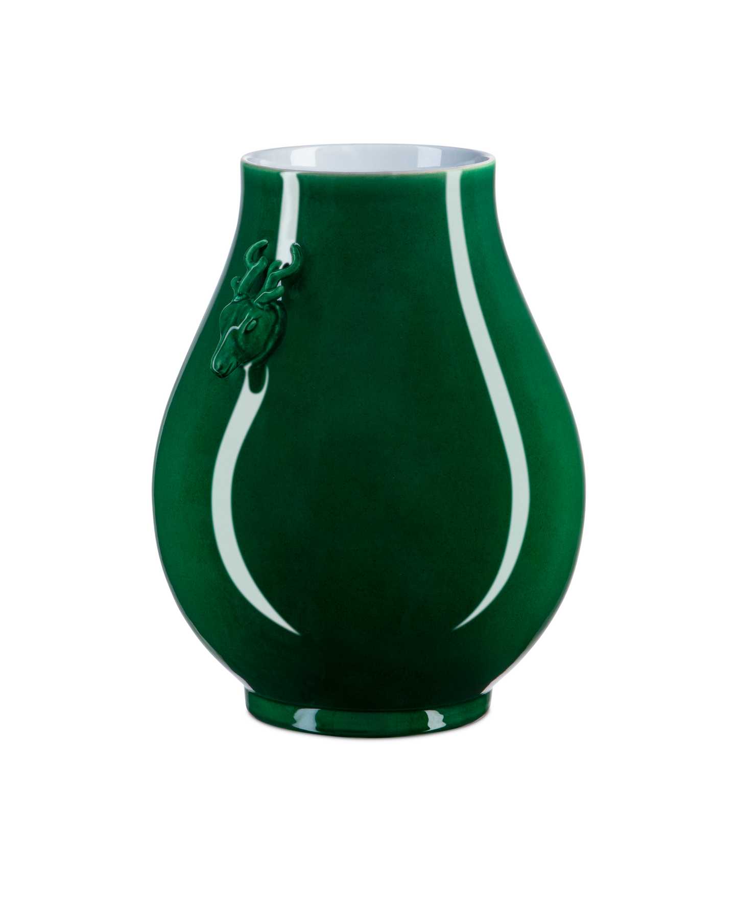 Imperial Green Deer Ears Vase.