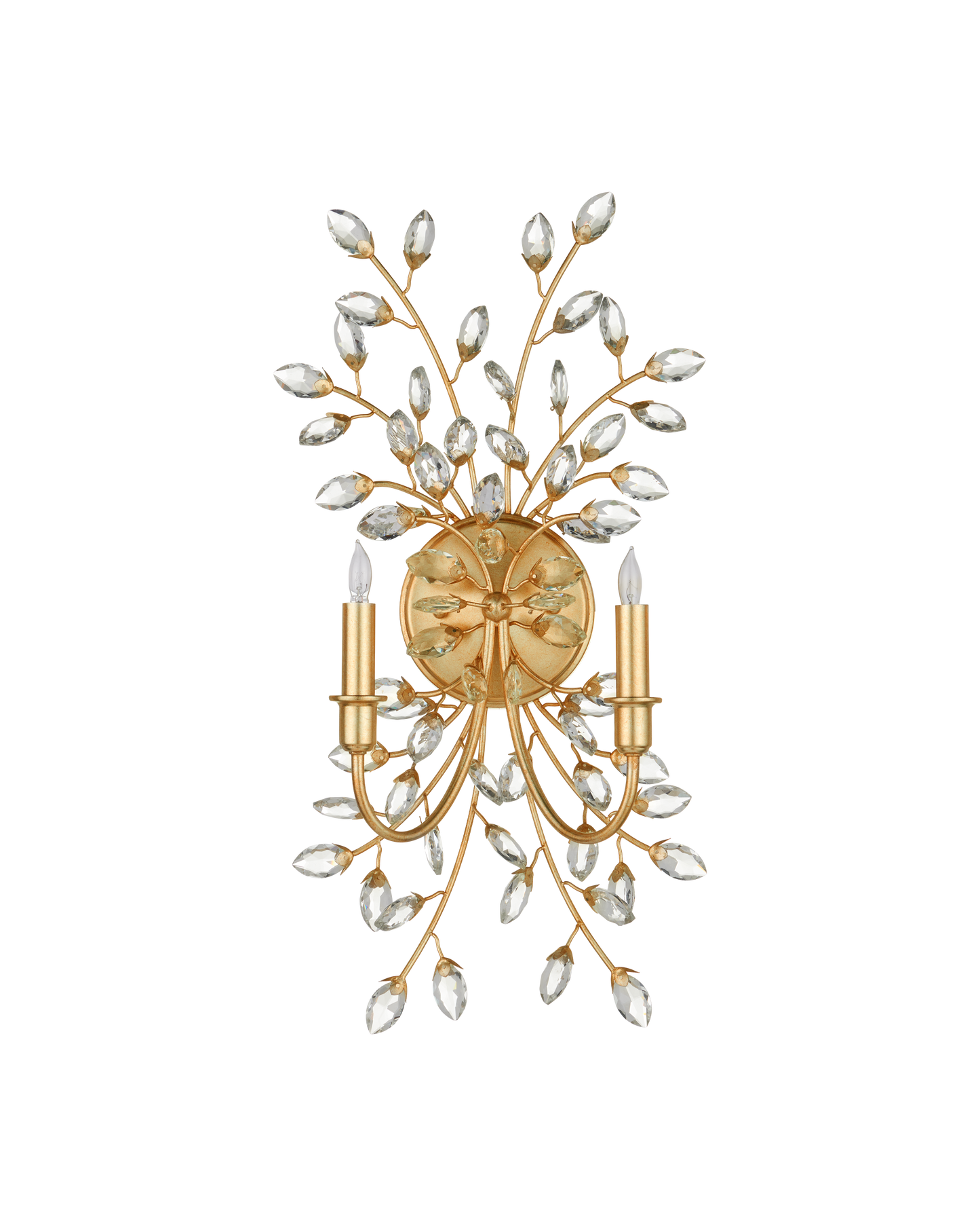 Forget-Me-Not Gold Wall Sconce.