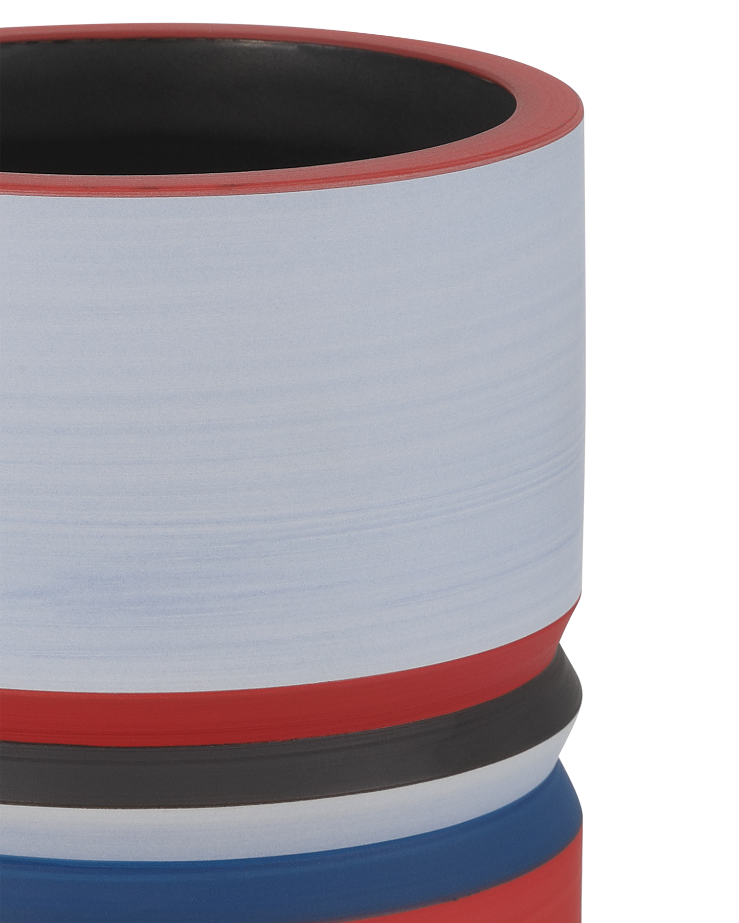 Happy 80's Black, Blue, Red & Orange Vase Set of 3.