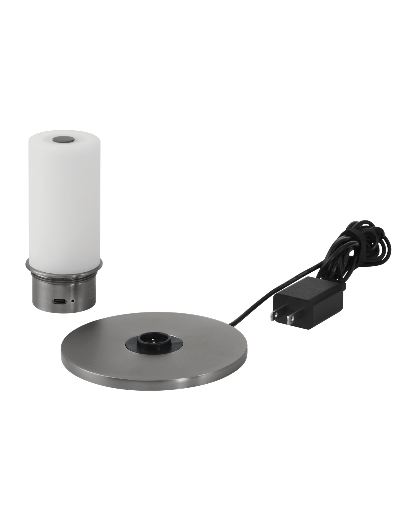 Galavant Nickel Cordless Table Lamp.