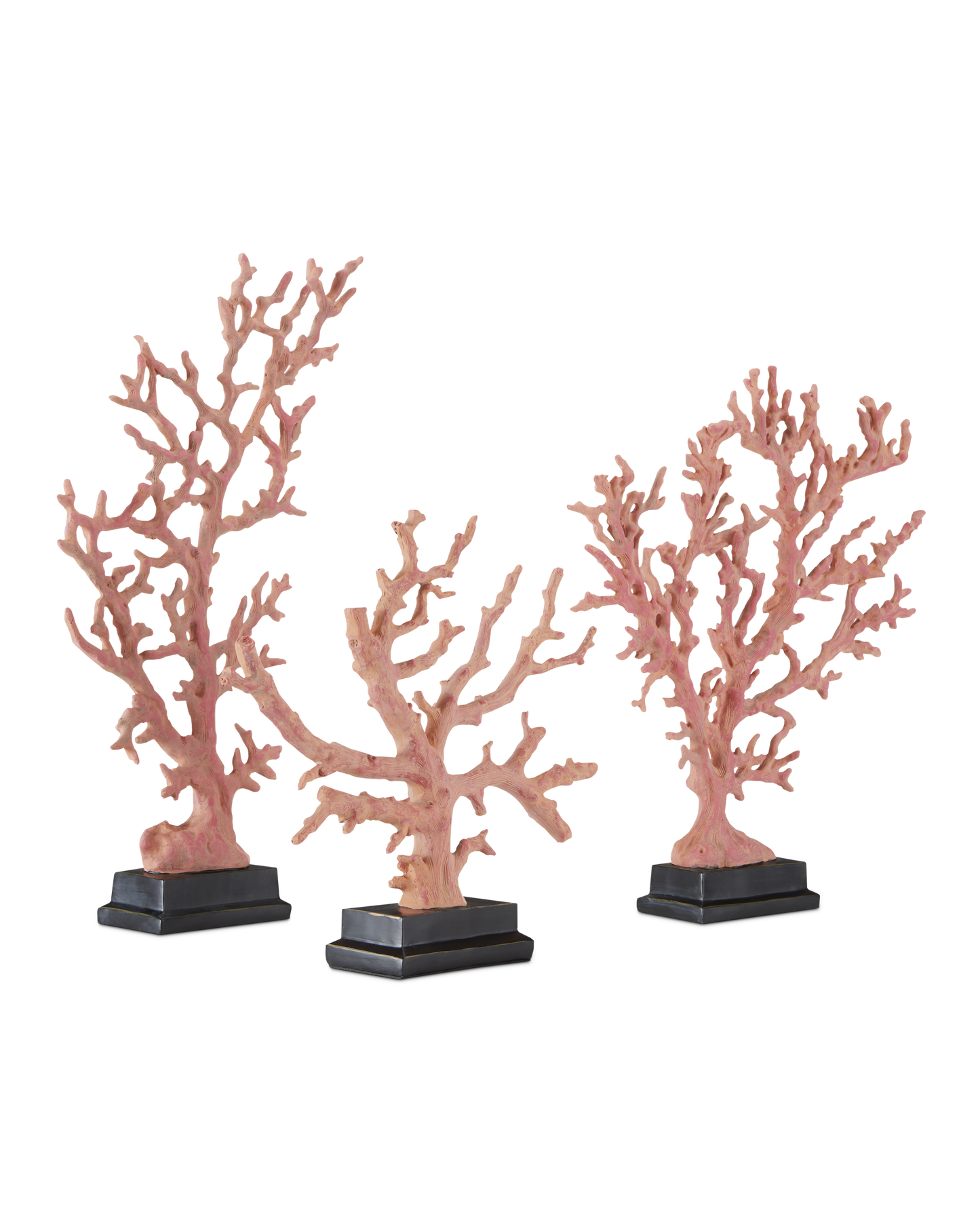 Large Red Coral Branches Set of 3.