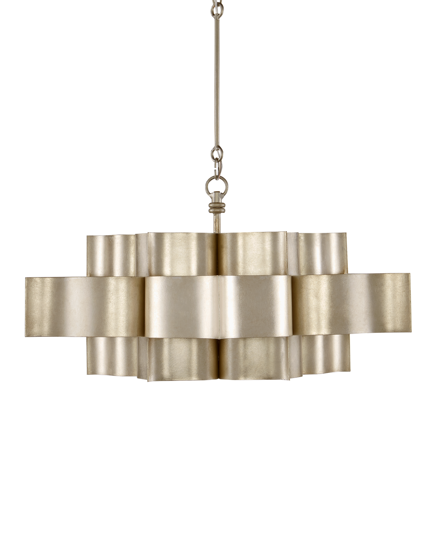 Grand Lotus Large Silver Chandelier.