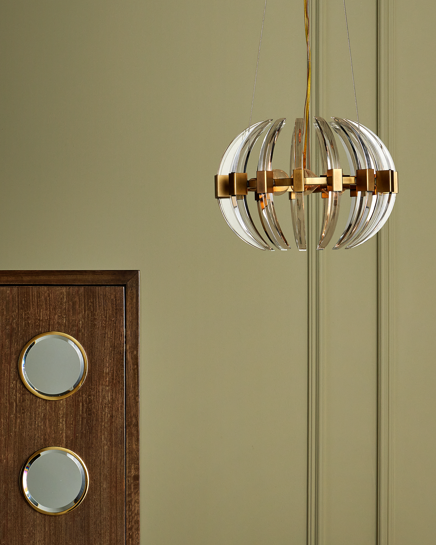 Coquette Small Brass Chandelier.