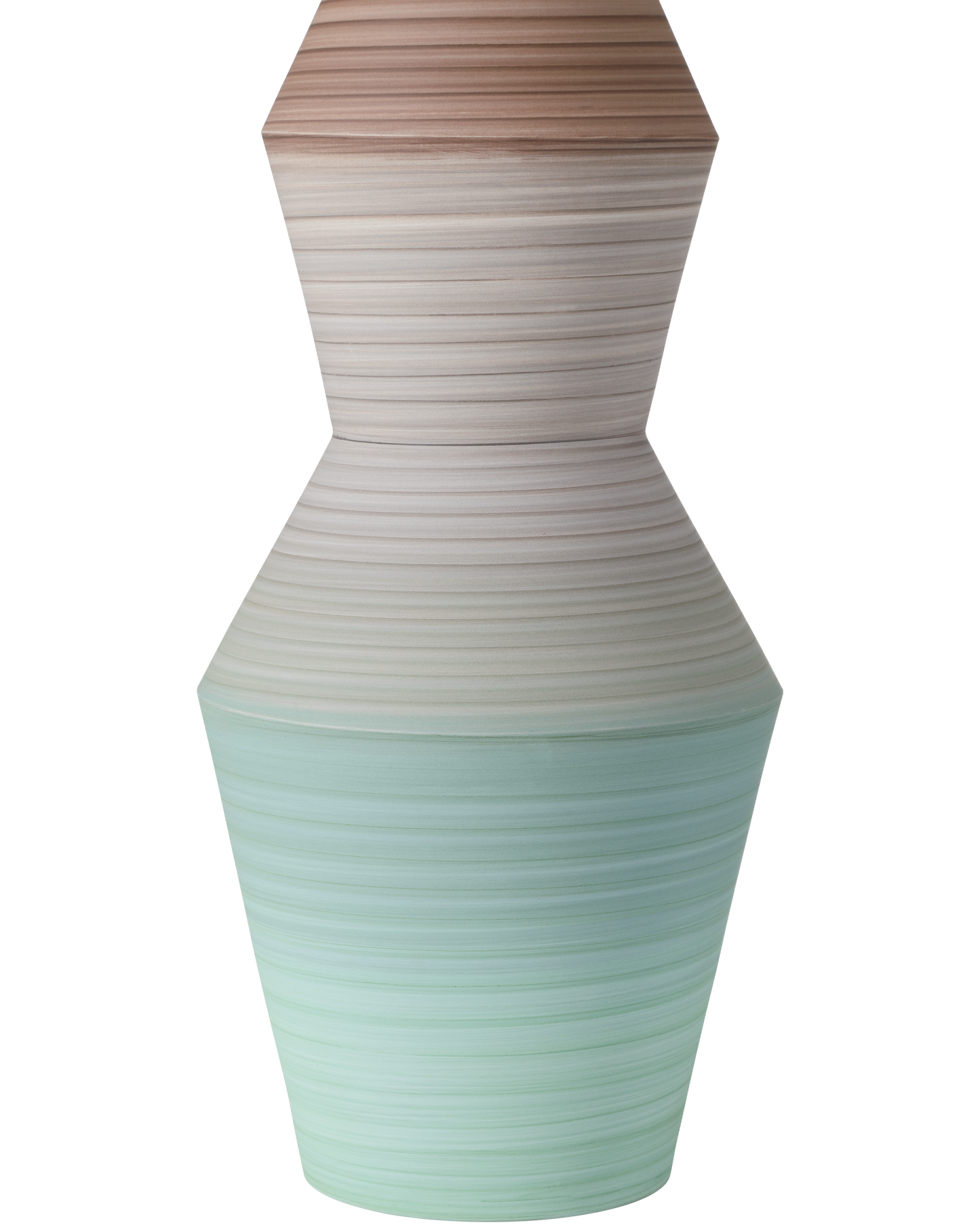 Happy 80's Brown & Pale Blue Vase Set of 2.