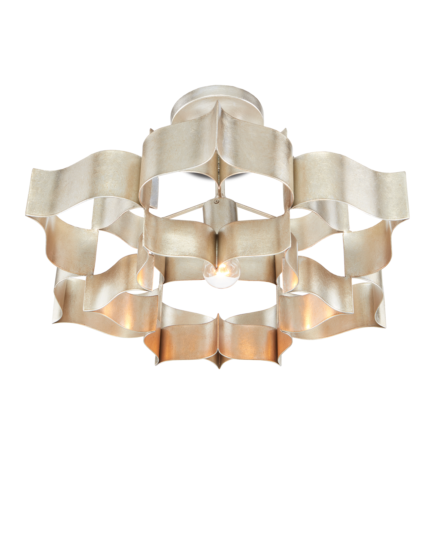Grand Lotus Small Silver Chandelier.