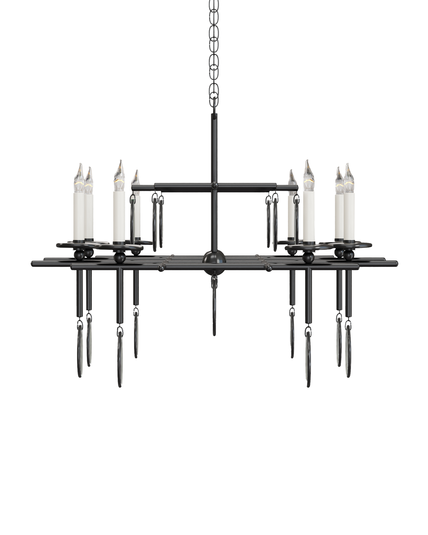 Sethos Black Rectangular Chandelier.