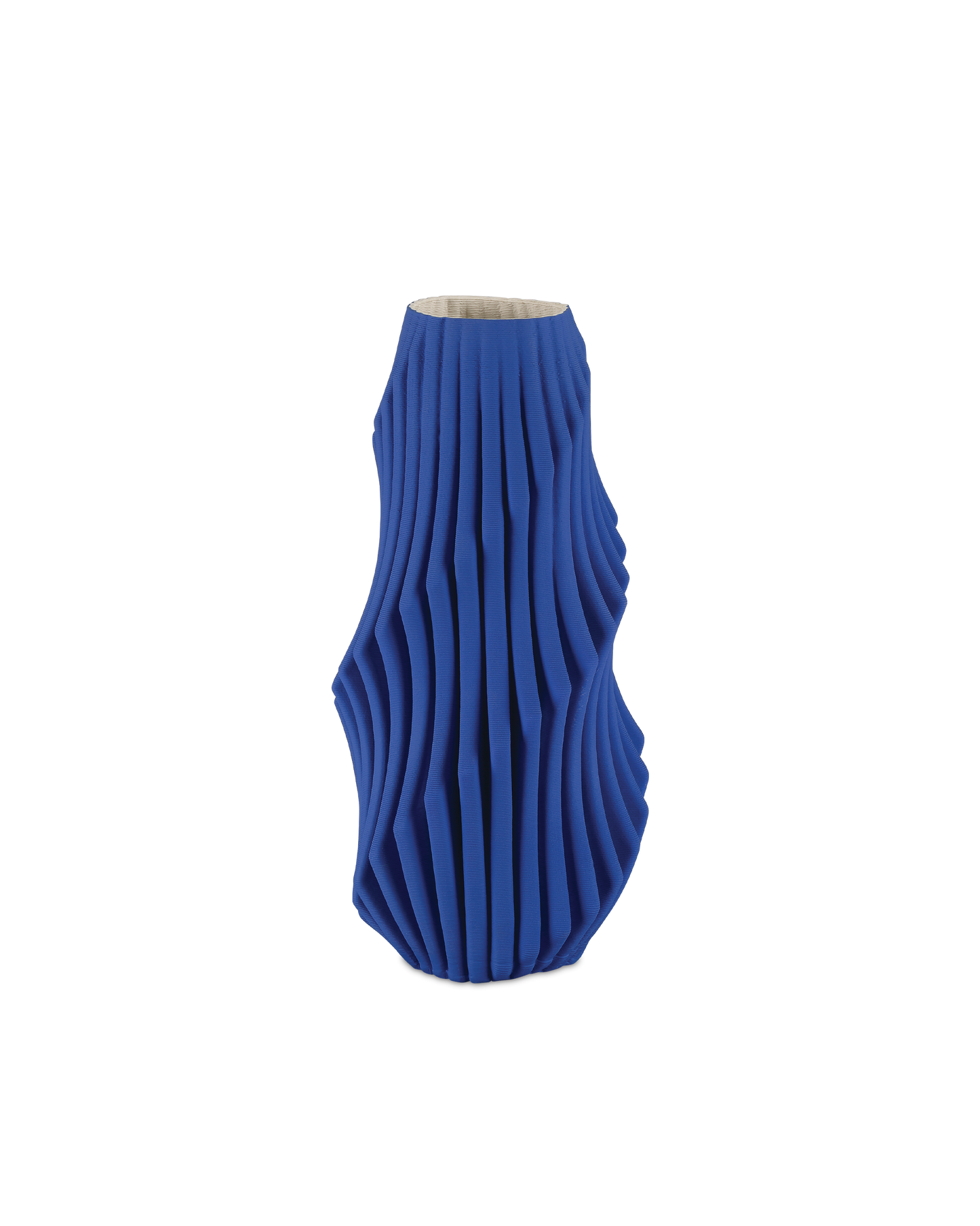 Blue Pleat Medium Vase.