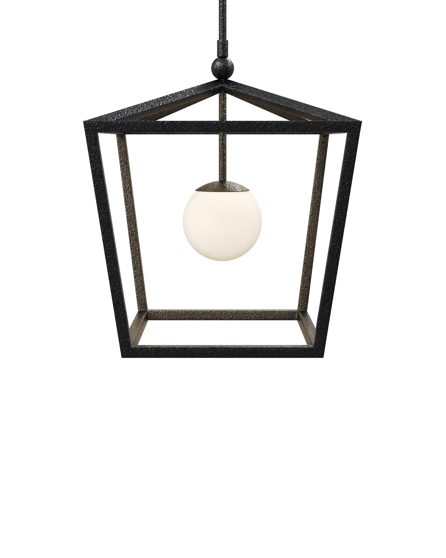 Denison Medium Black Outdoor Lantern.