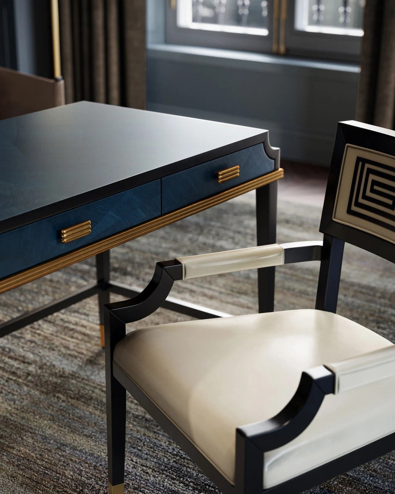 Kallista Large Blue Desk.