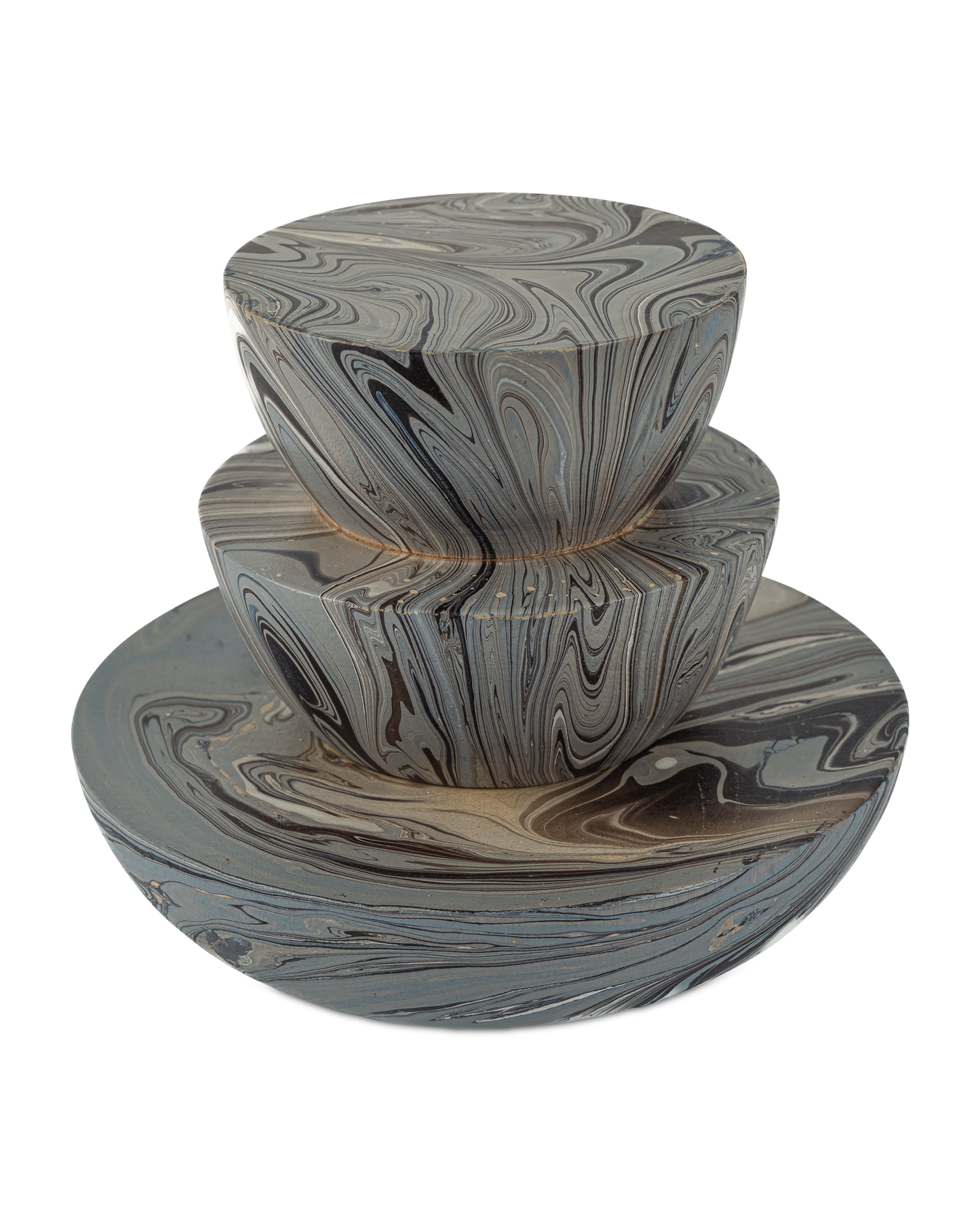 Marbleized Stacking Box Set of 3.