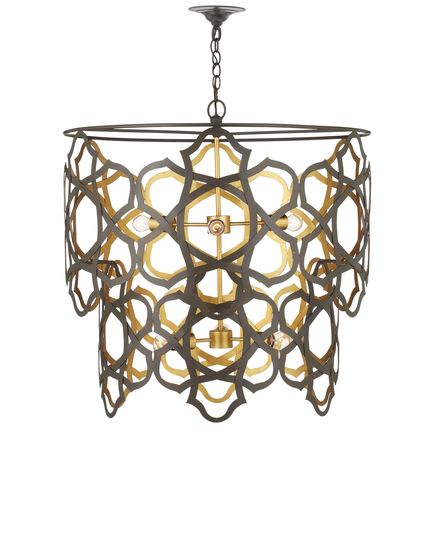 Mauresque Medium Bronze & Gold Chandelier.