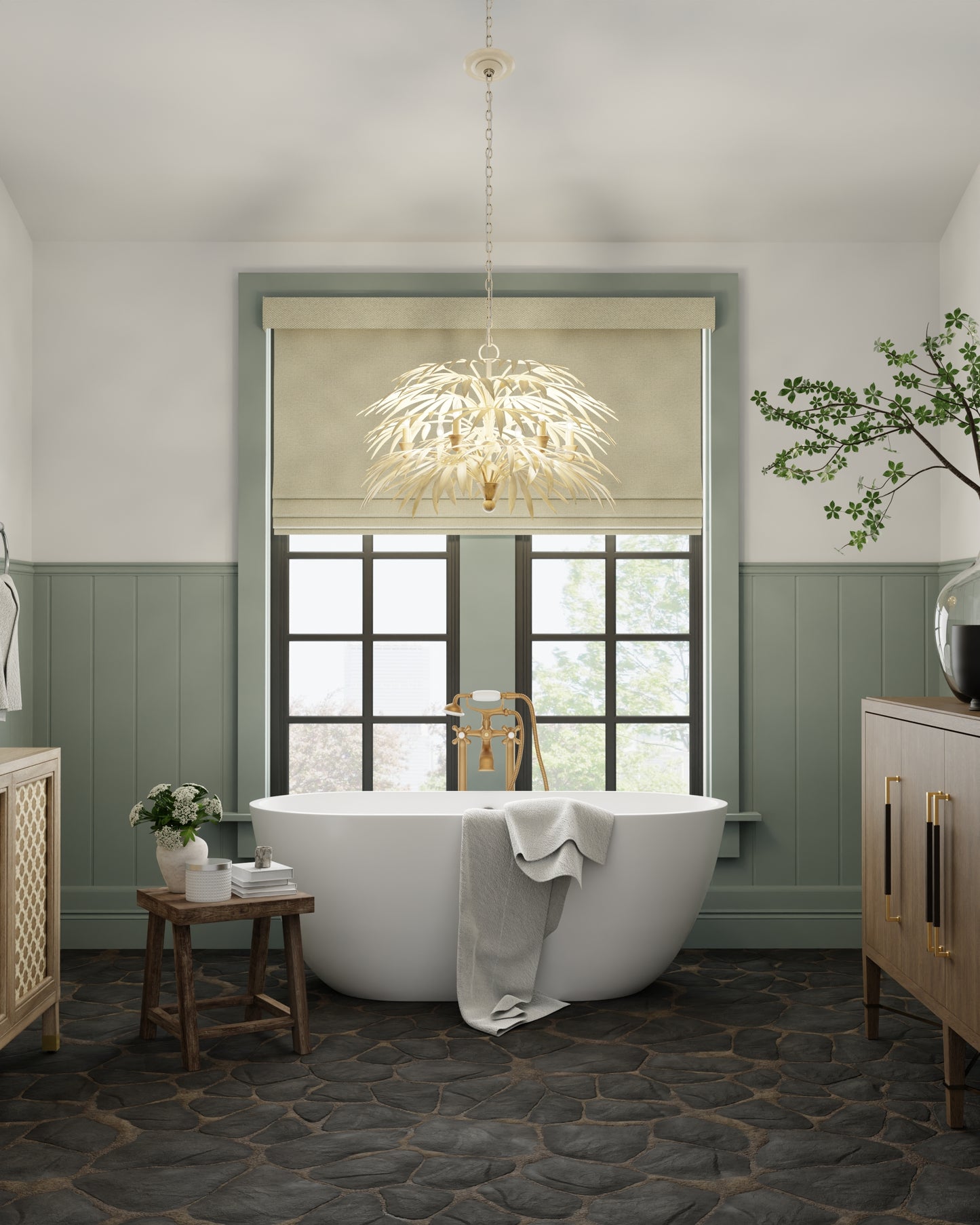 Calliope Coco Cream Chandelier.