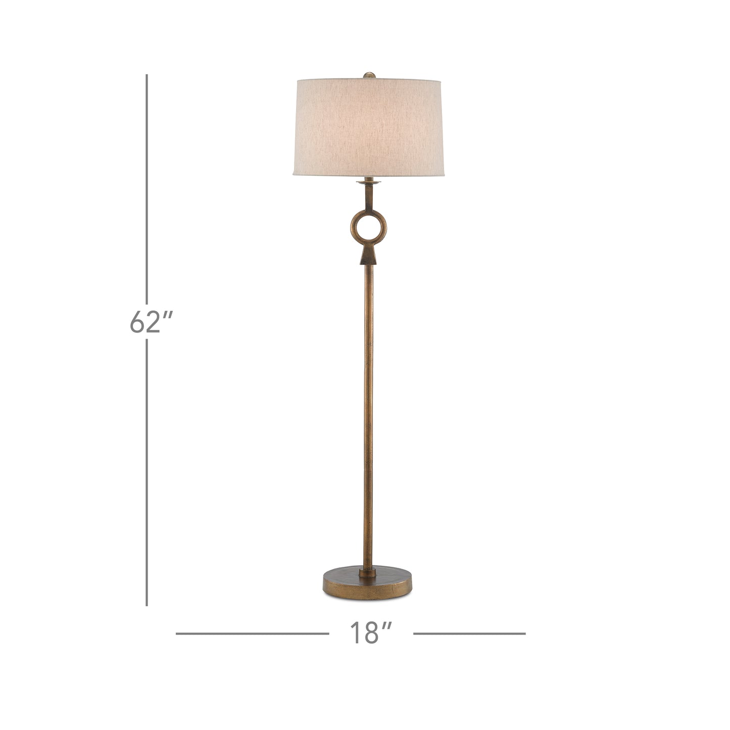 Germaine Brass Floor Lamp.