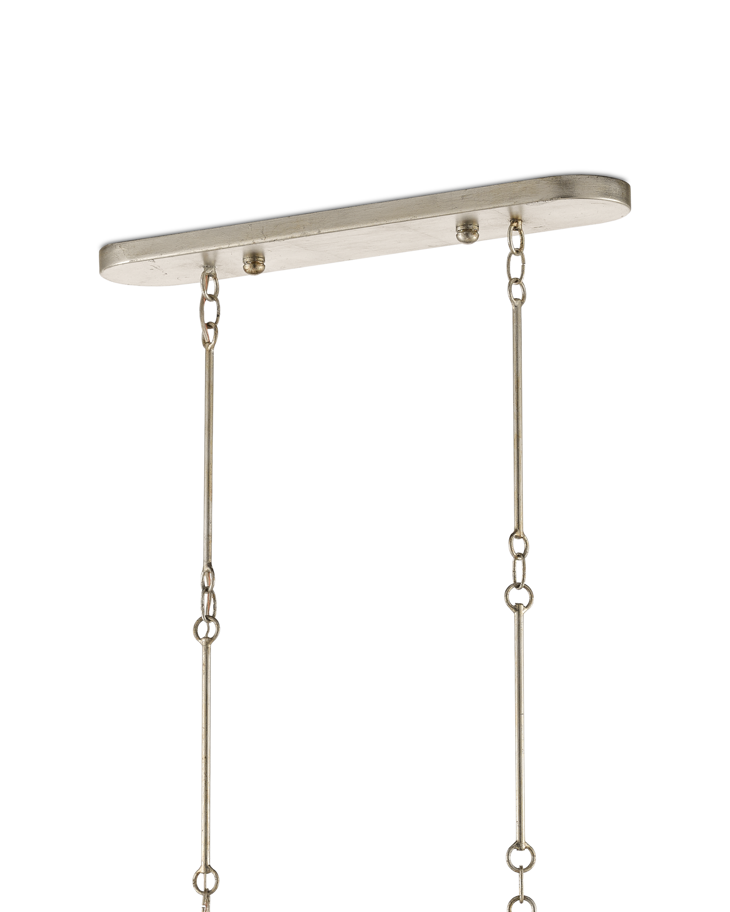 Grand Lotus Oval Silver Chandelier.