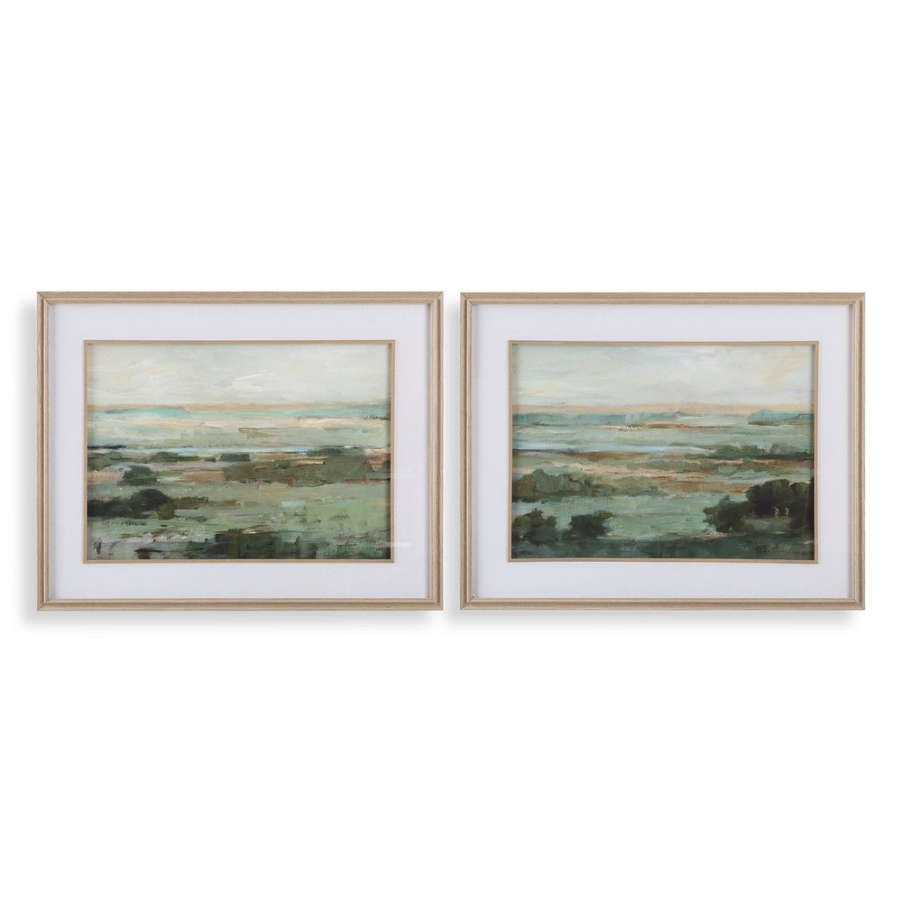 Warm Valley Framed Prints, Set of 2.