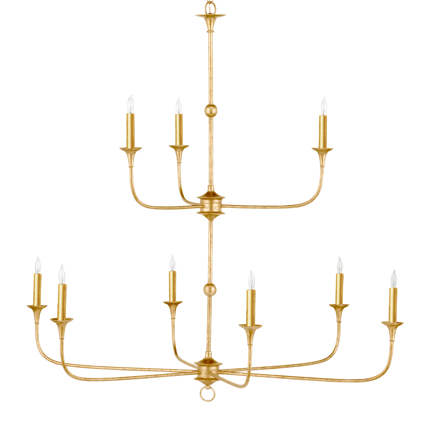 Nottaway Two-Tier Gold Chandelier.