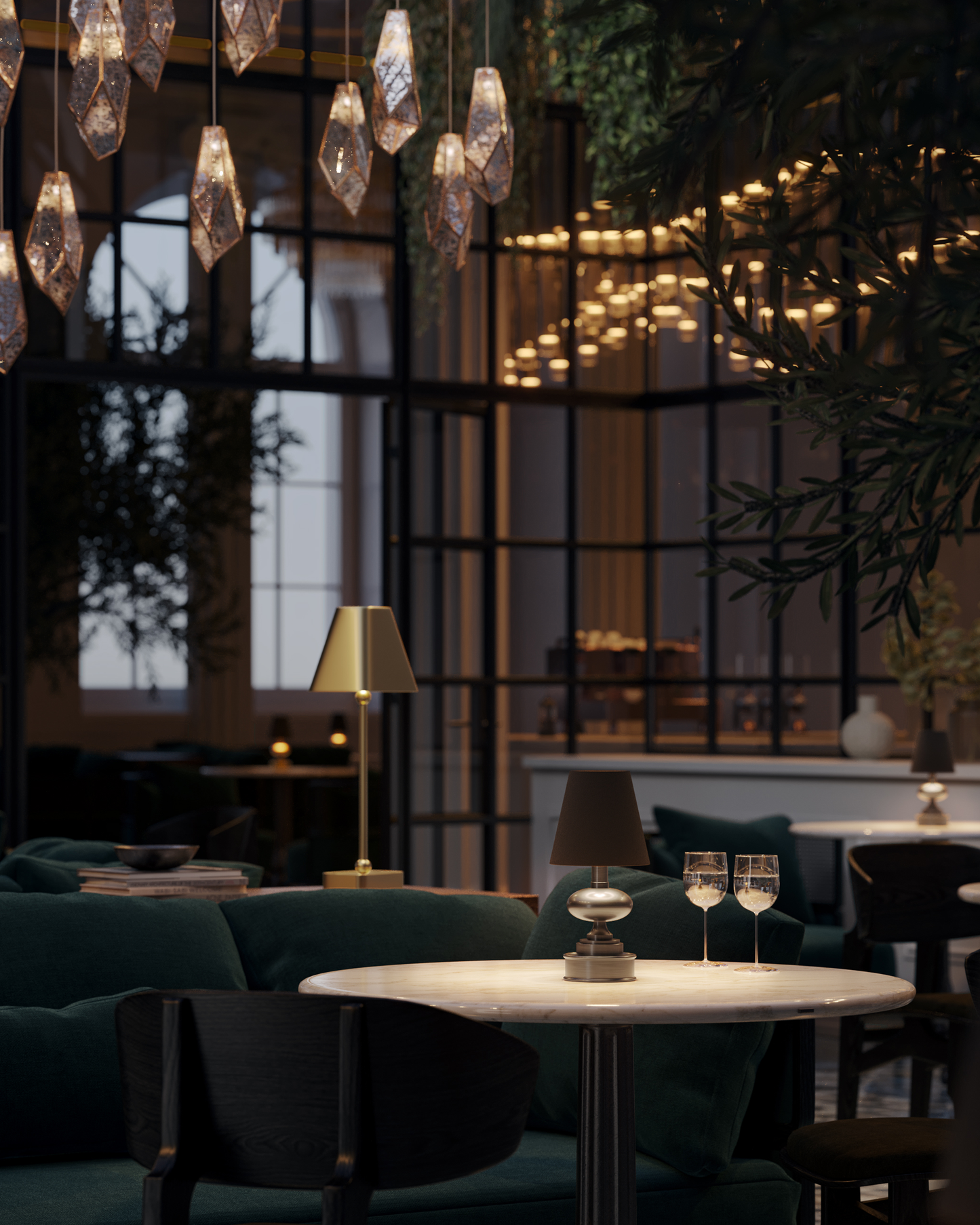 Galavant Nickel Cordless Table Lamp.