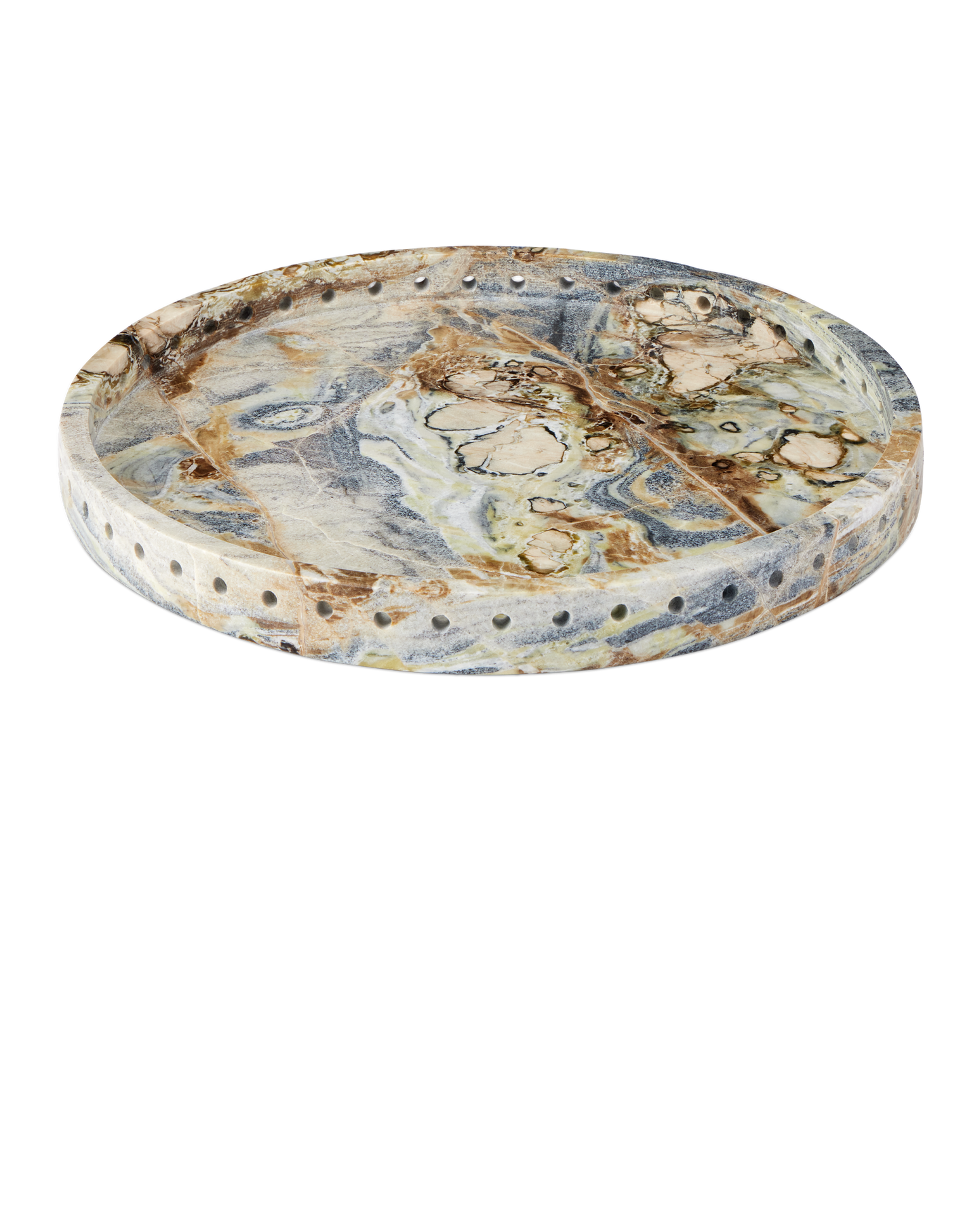 Freya Floral Jade Marble Tray.