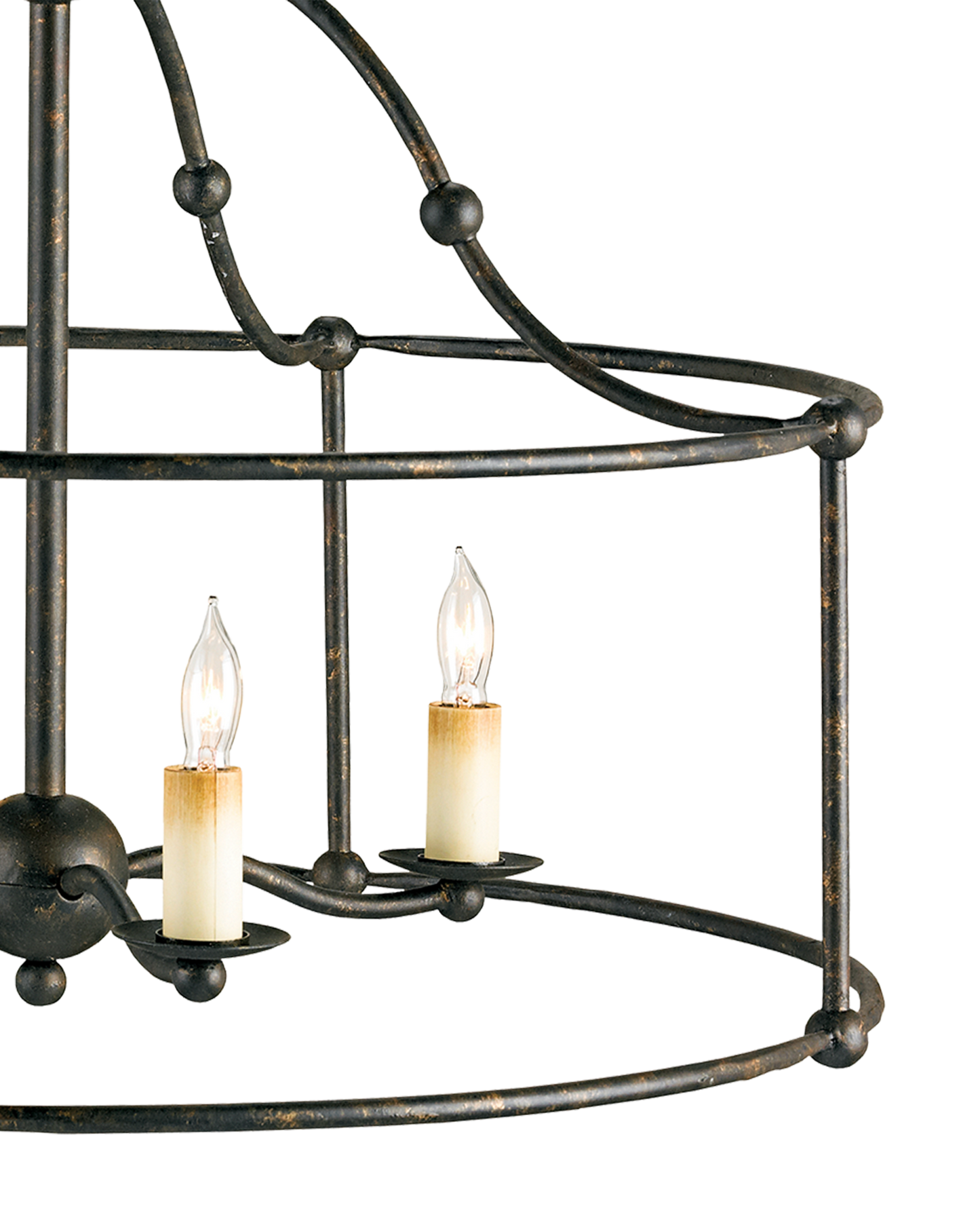 Fitzjames Black Semi-Flush Mount.