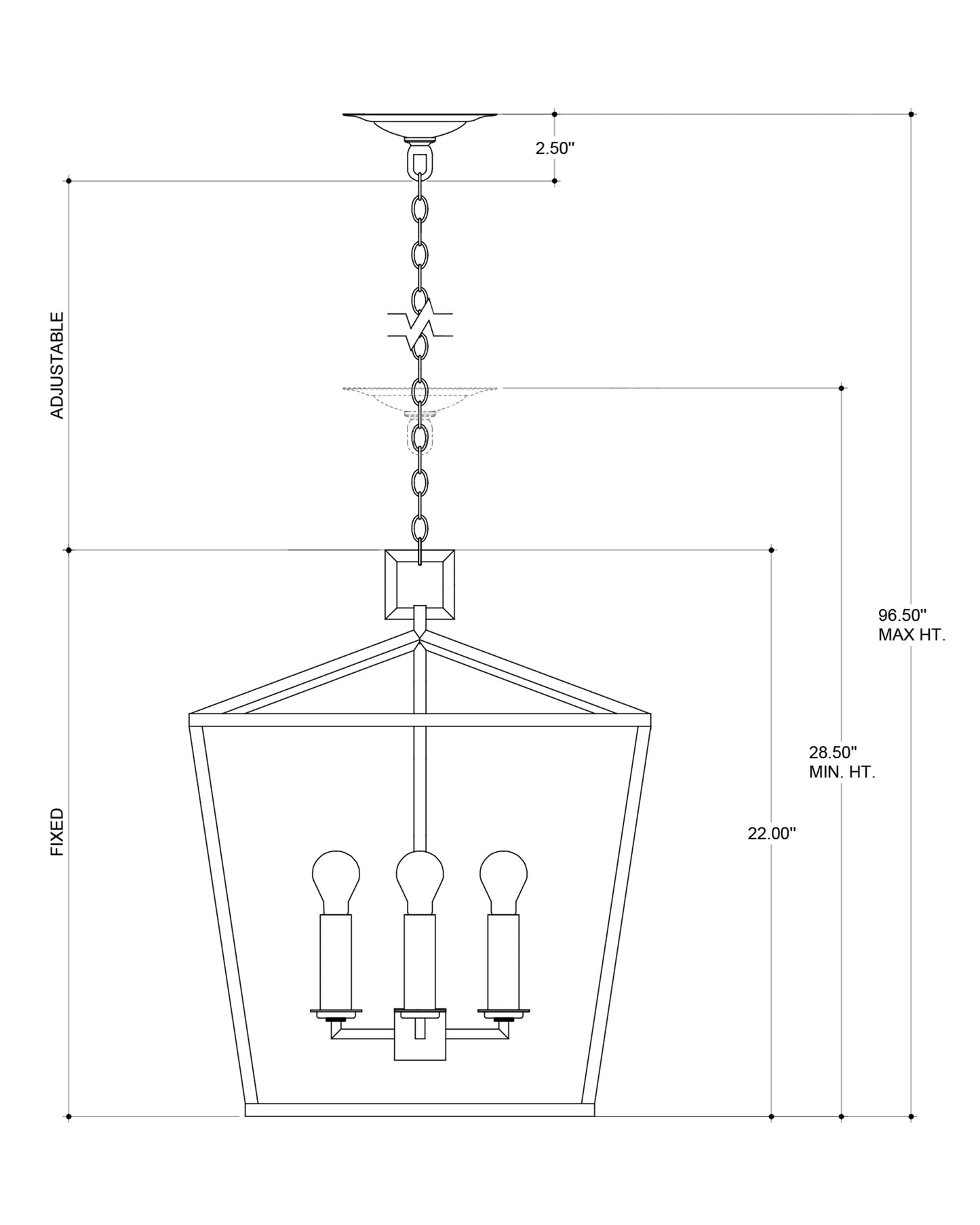 Denison Medium Gold Lantern.