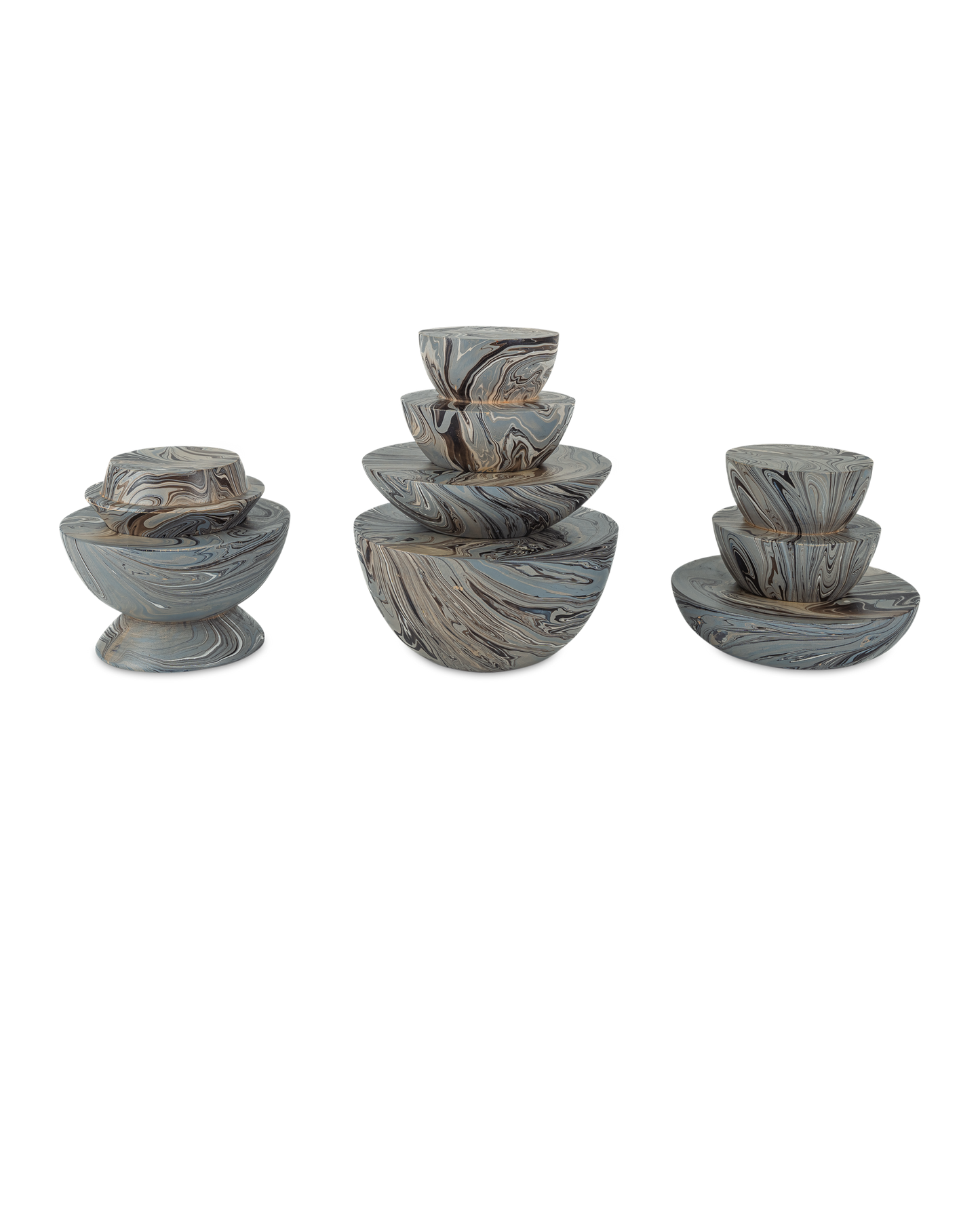 Marbleized Stacking Box Set of 3.