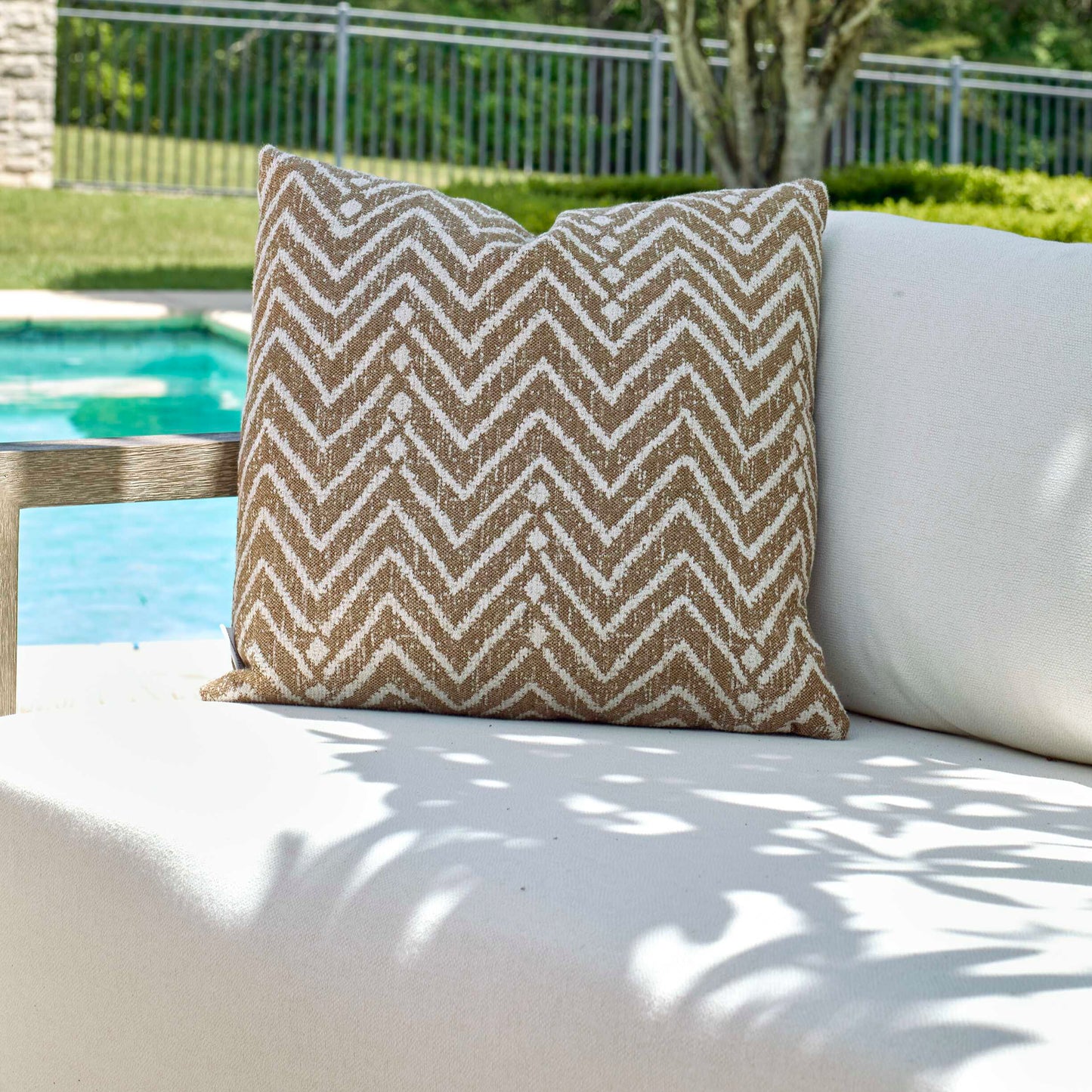 Argo Toffee Outdoor Pillow.