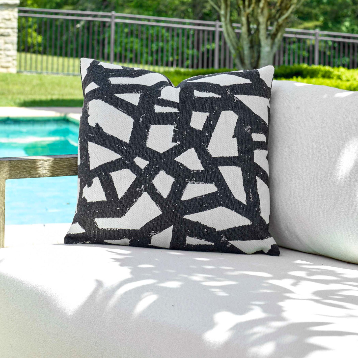 Draft Onyx Outdoor Pillow.