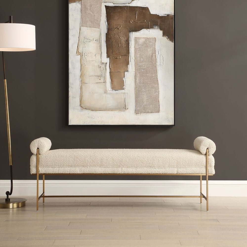 Boucle Bolster Bench.