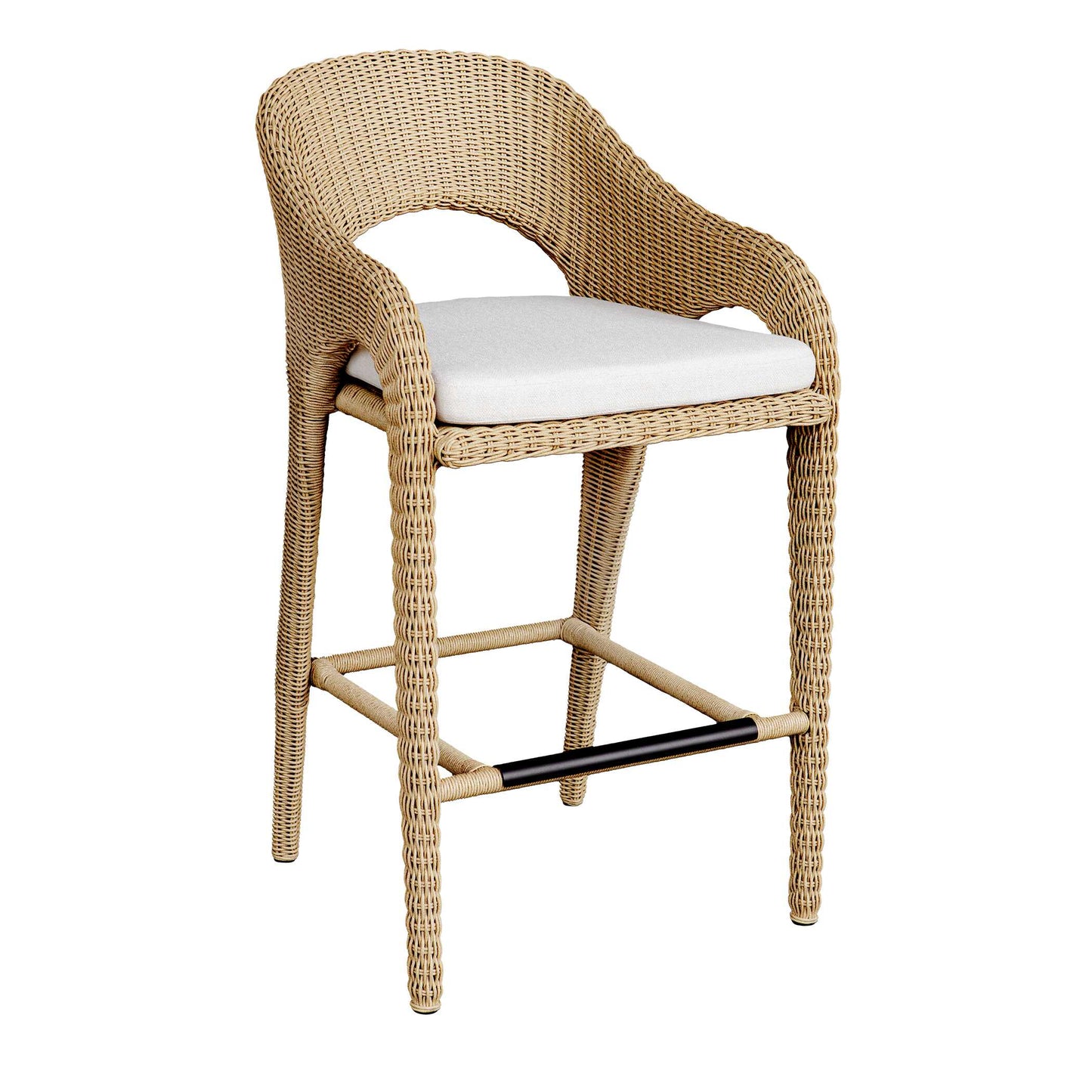 Kavali Outdoor Wicker Barstool.