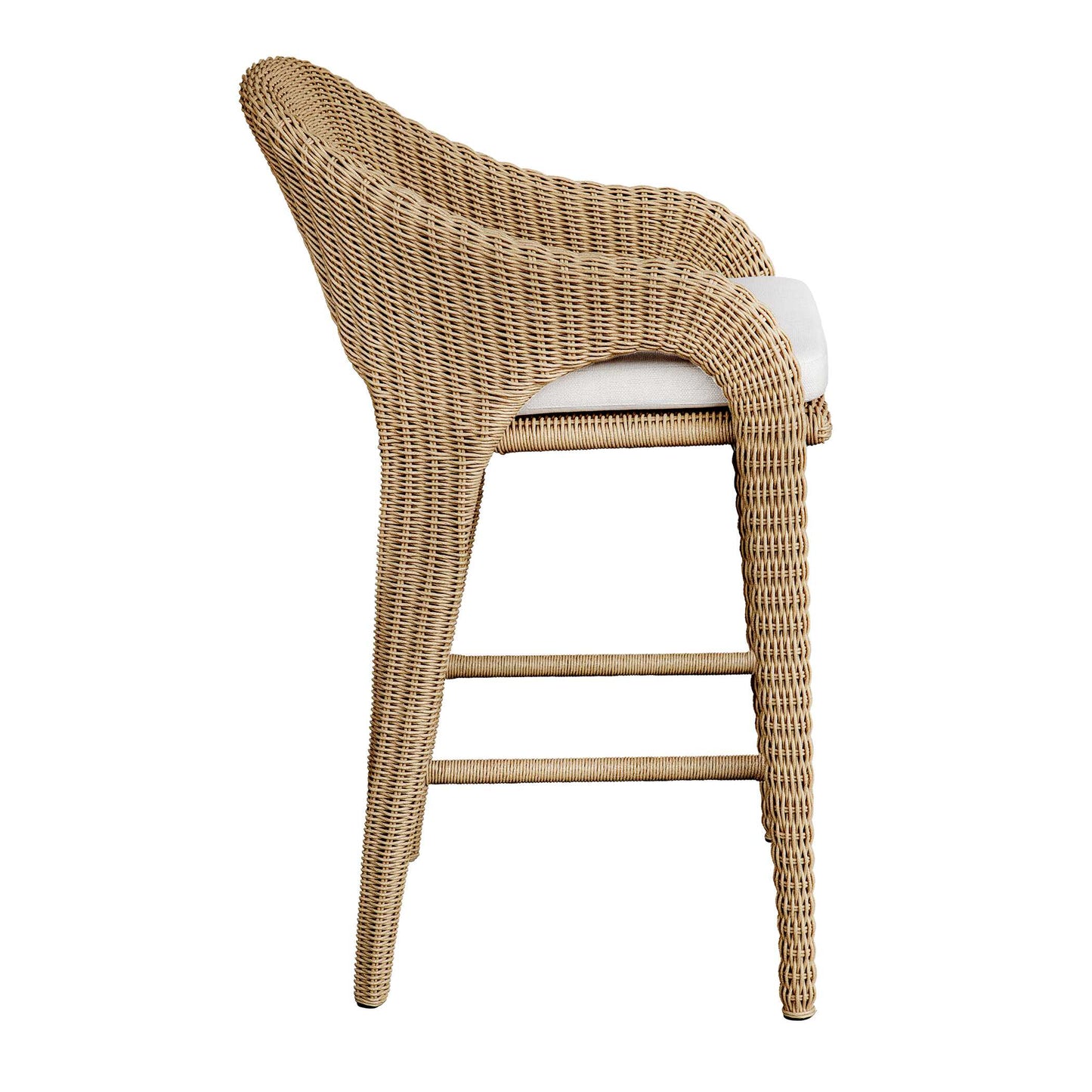 Kavali Outdoor Wicker Barstool.