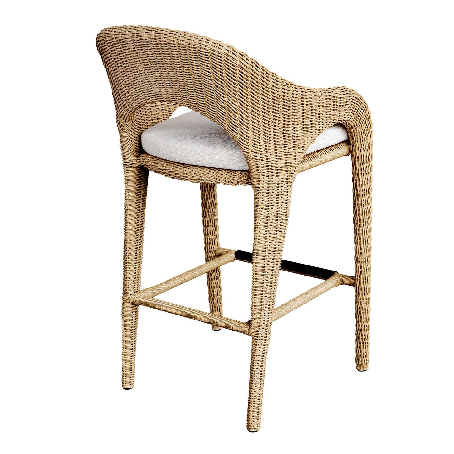 Kavali Outdoor Wicker Barstool.