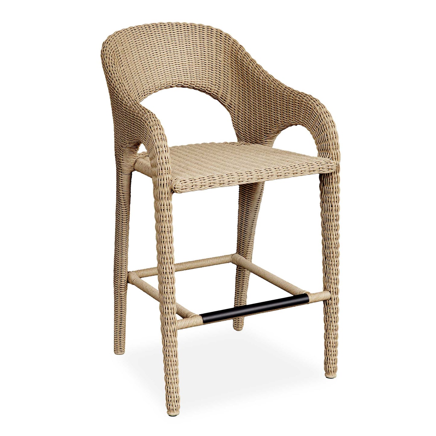 Kavali Outdoor Wicker Barstool.