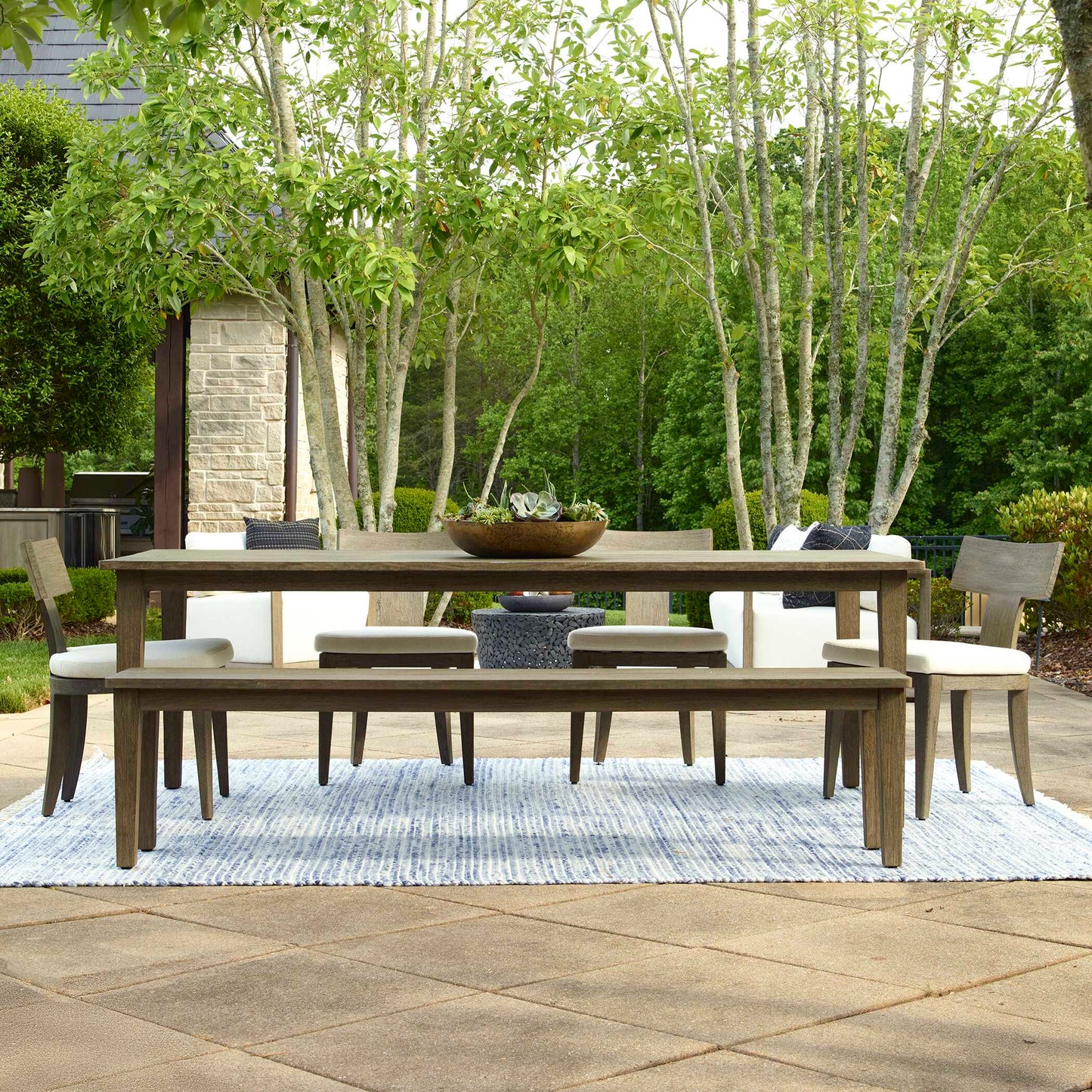 Forsyth Dark Gray Outdoor Dining Table.