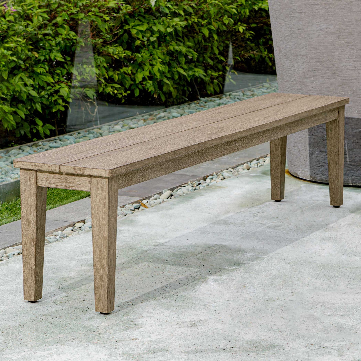 Forsyth Dark Gray Outdoor Bench.