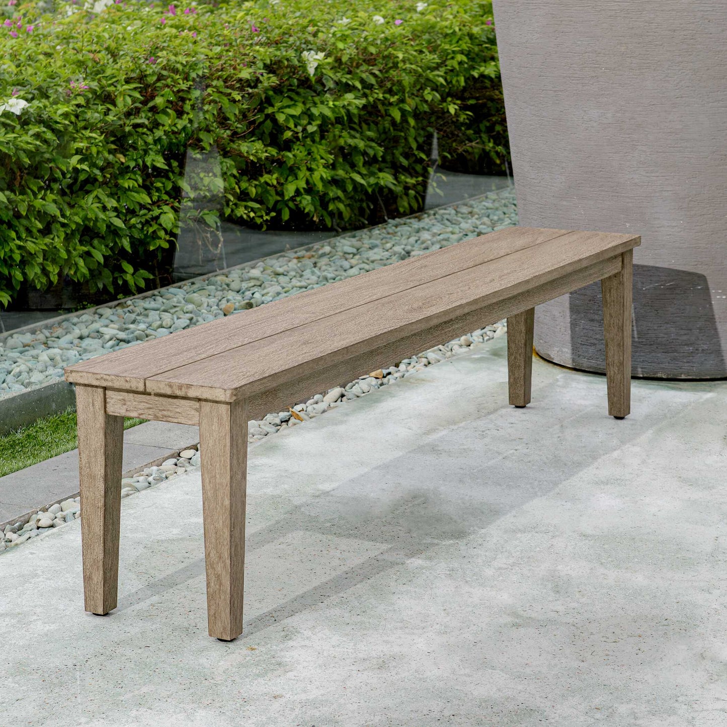 Forsyth Dark Gray Outdoor Bench.