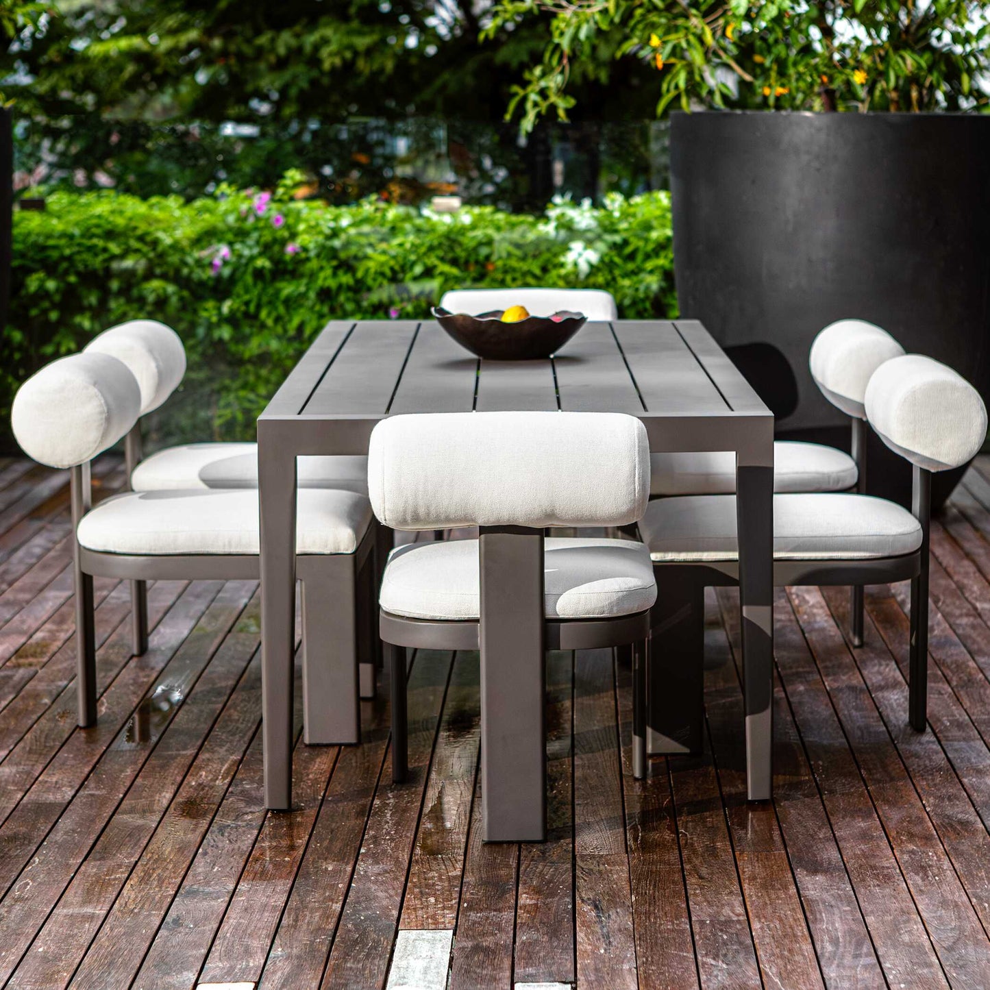 Polanco Outdoor Aluminum Dining Table.