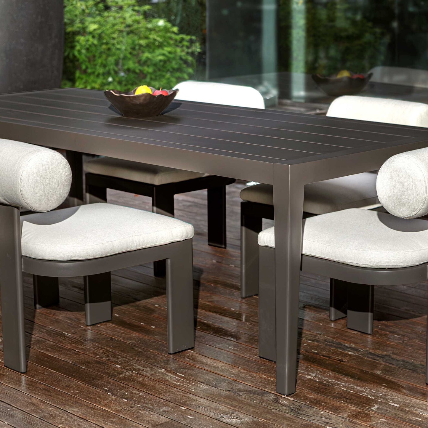 Polanco Outdoor Aluminum Dining Table.