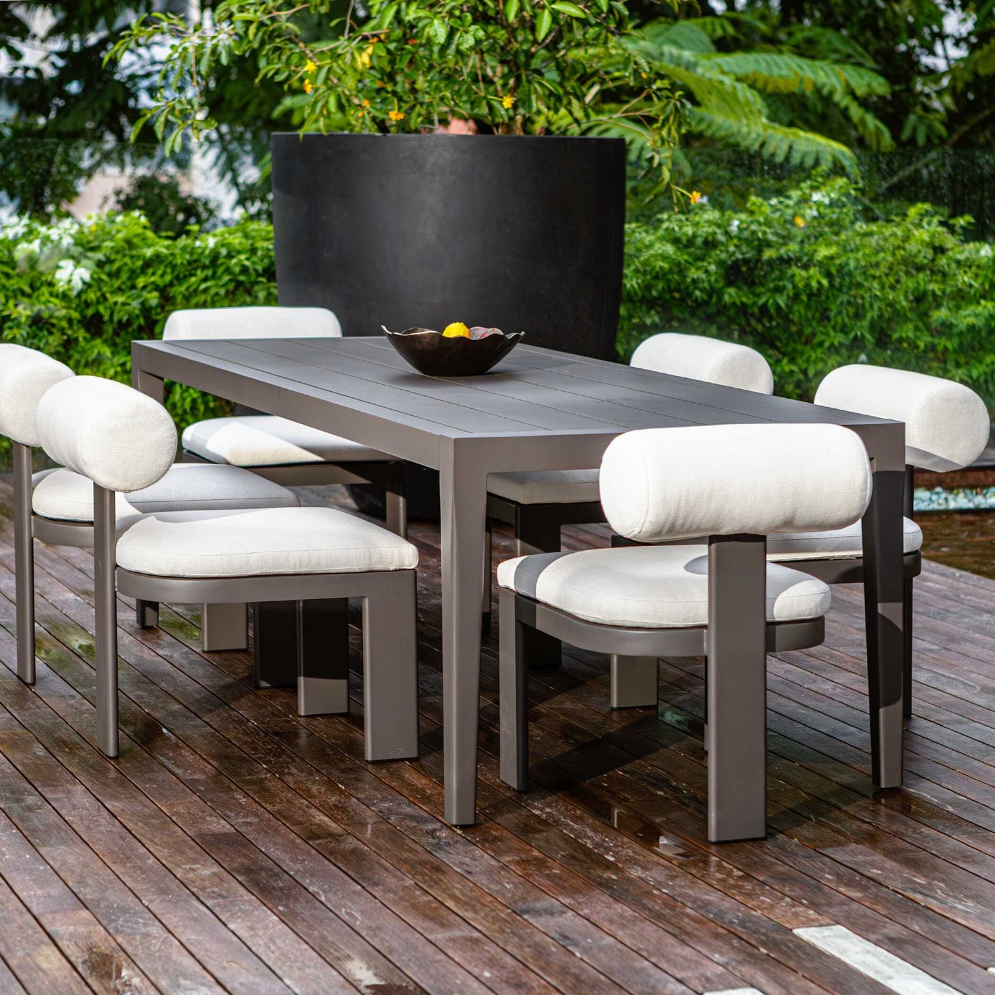 Polanco Outdoor Aluminum Dining Table.