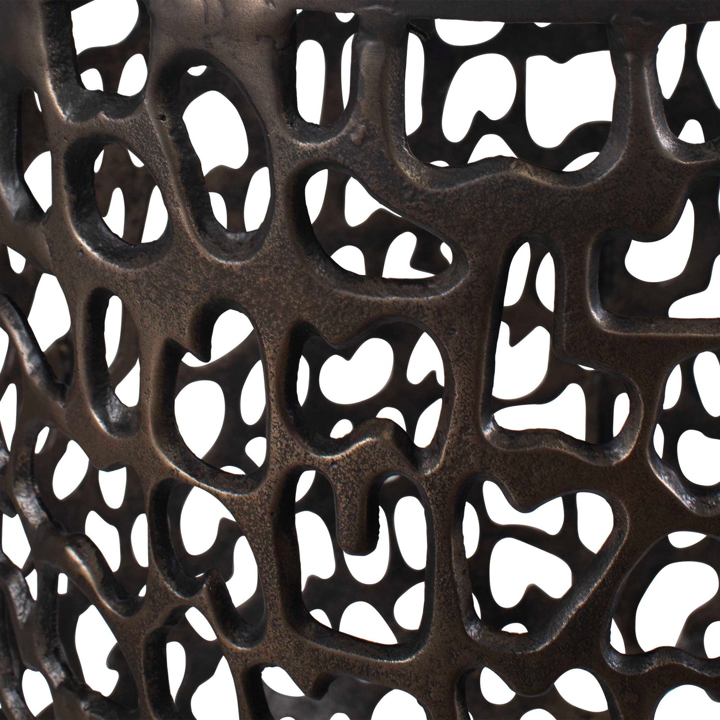 Sabena White Marble Outdoor Side Table.