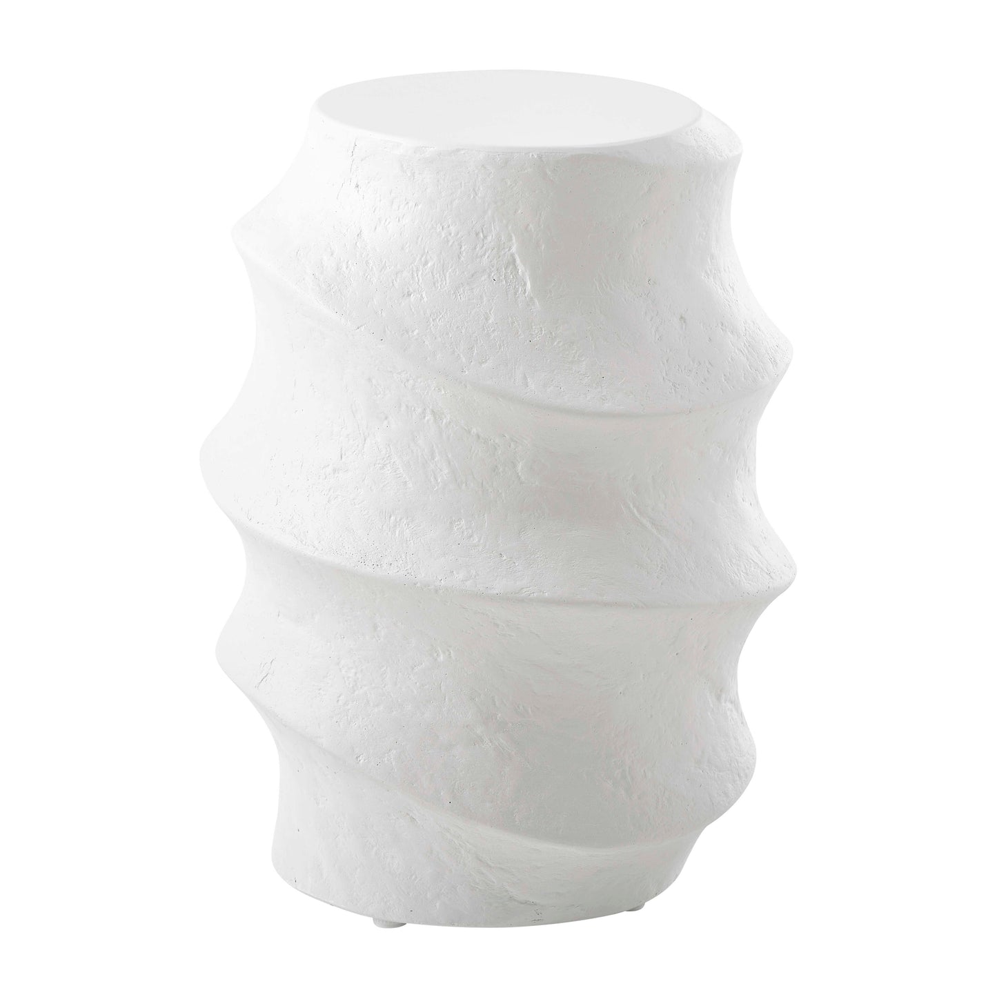 Winded Outdoor White Accent Table.