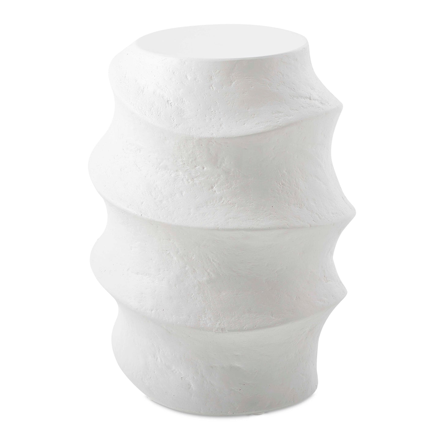 Winded Outdoor White Accent Table.