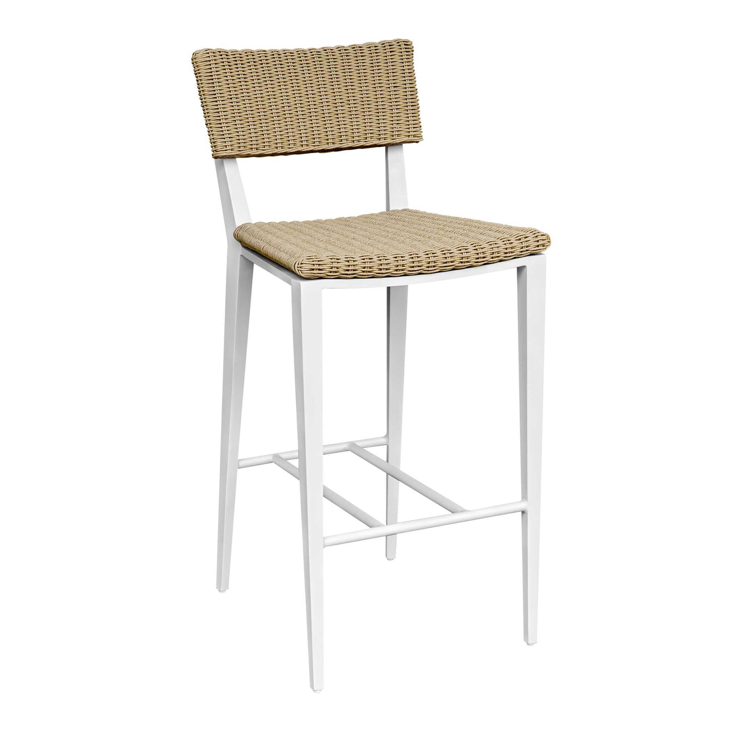 Calbas White Outdoor Bar Stool.
