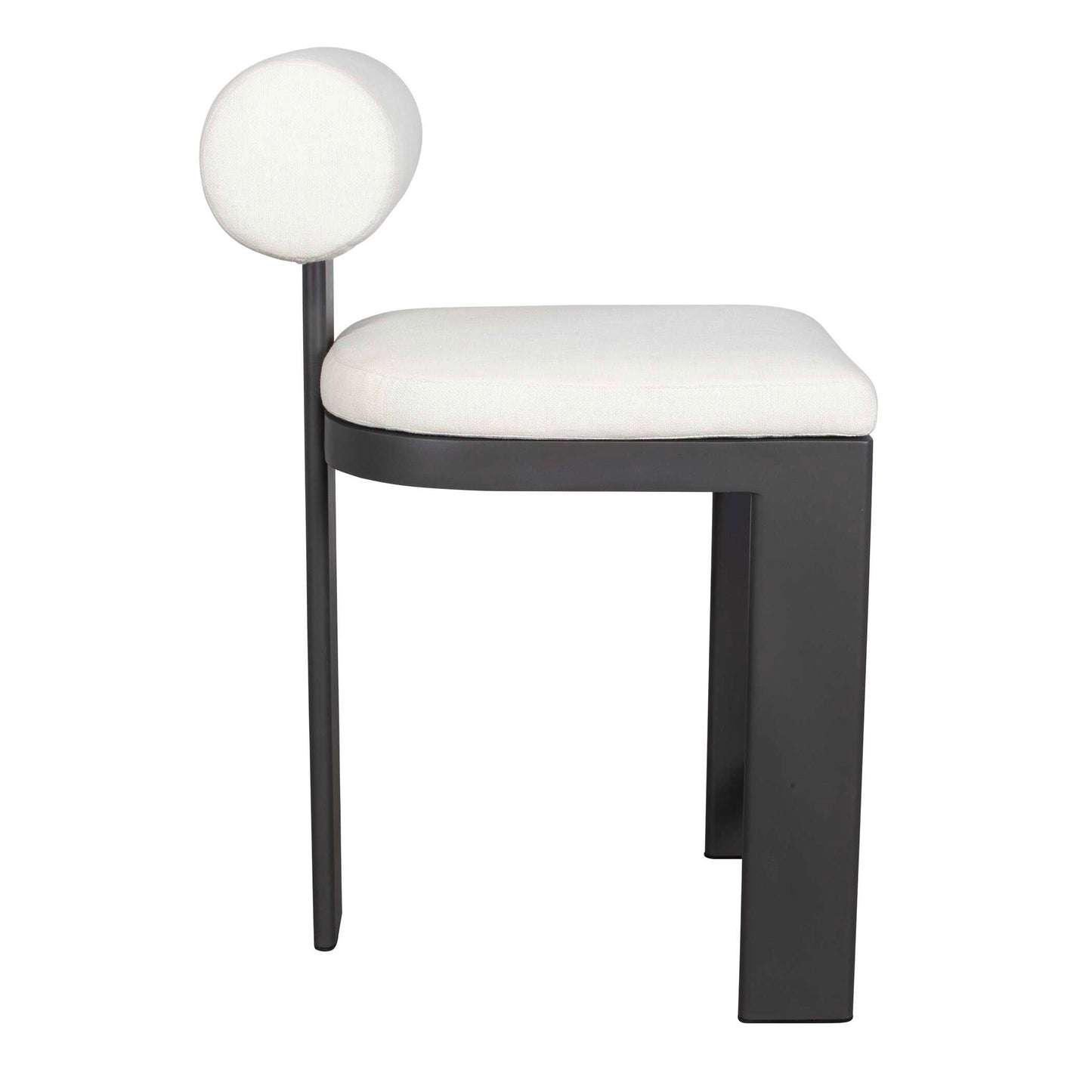 Bolster Back White Outdoor Counter Stool.
