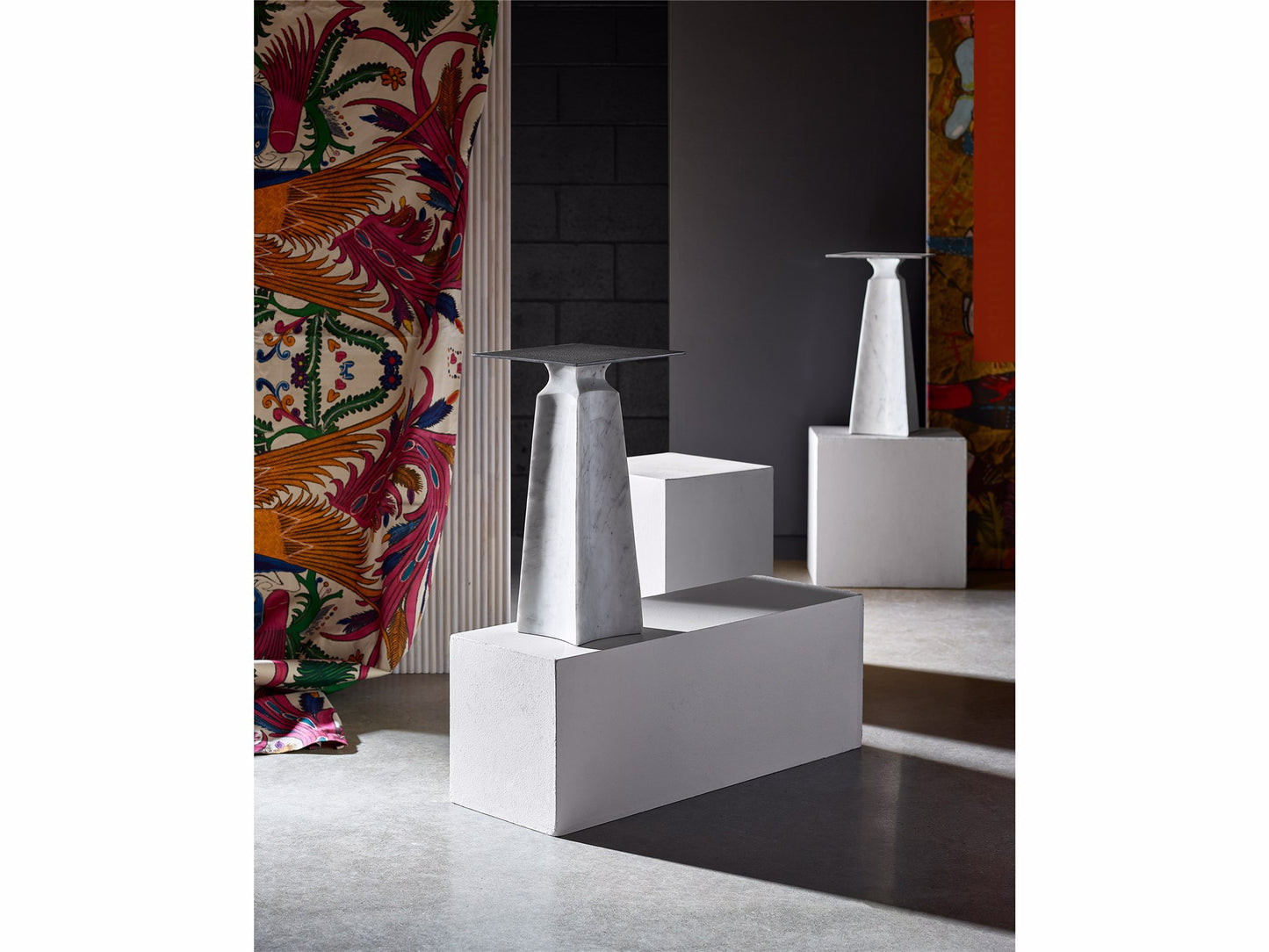 Figuration Side Table WMarble Base.