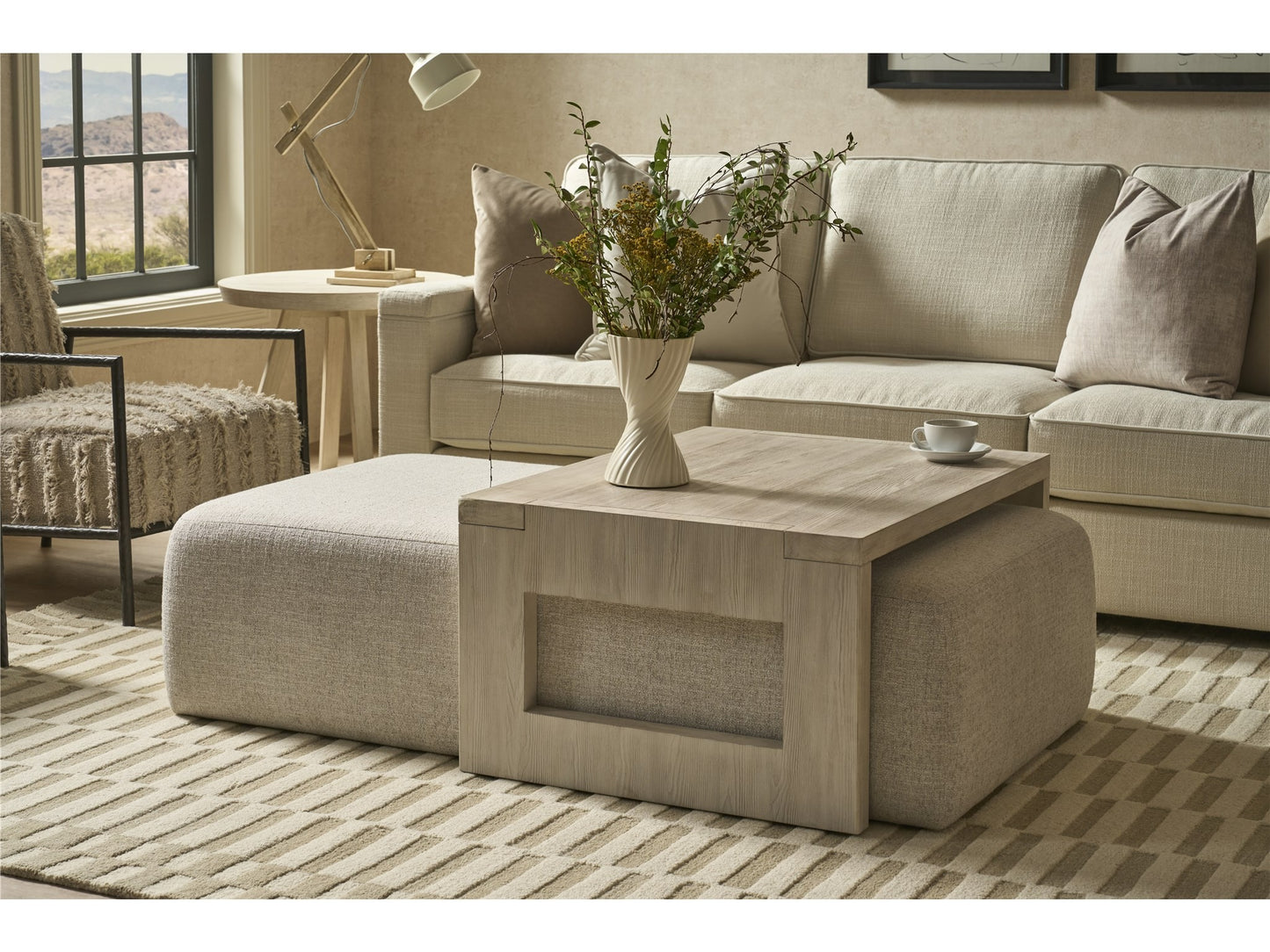 River Rock Nesting Cocktail Ottoman.